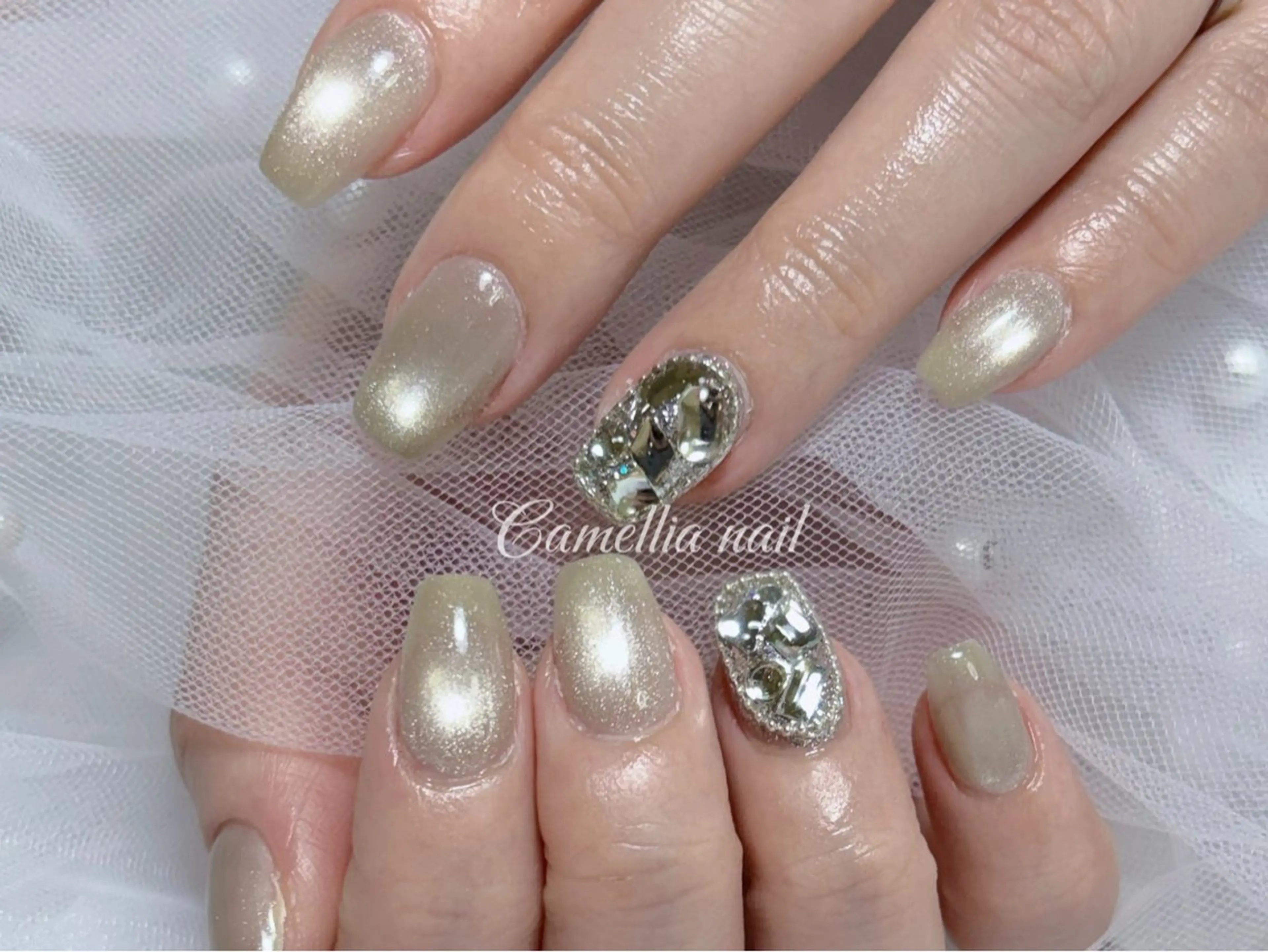 ネイル Camellia 長さだし& デザインのネイルデザイン