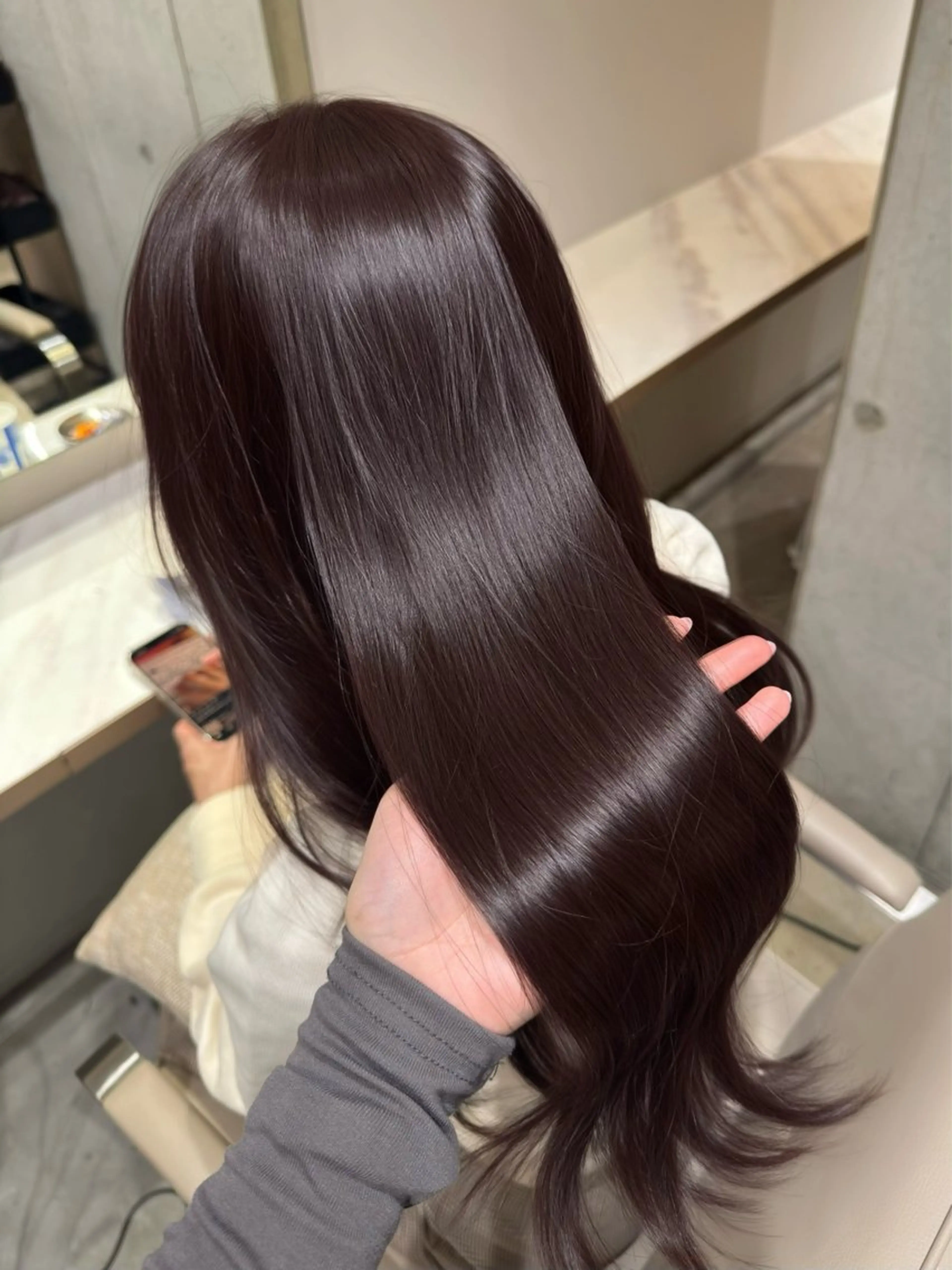 セミロング カラー カット ヘアカラー お呼ばれヘア✨️ Akari🧸🤍のヘアスタイル