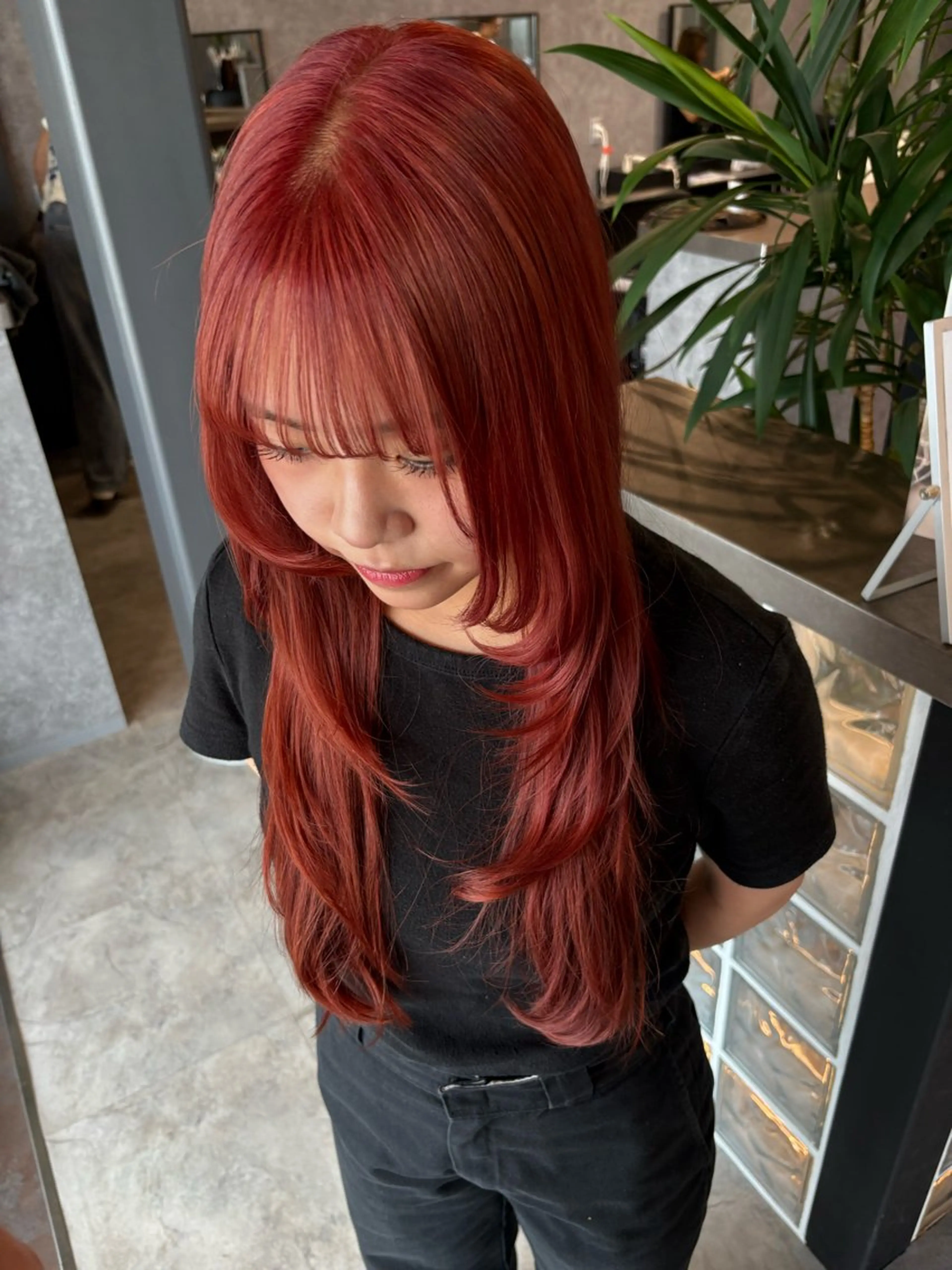 ロング ヘアカラー ink mocaのヘアスタイル