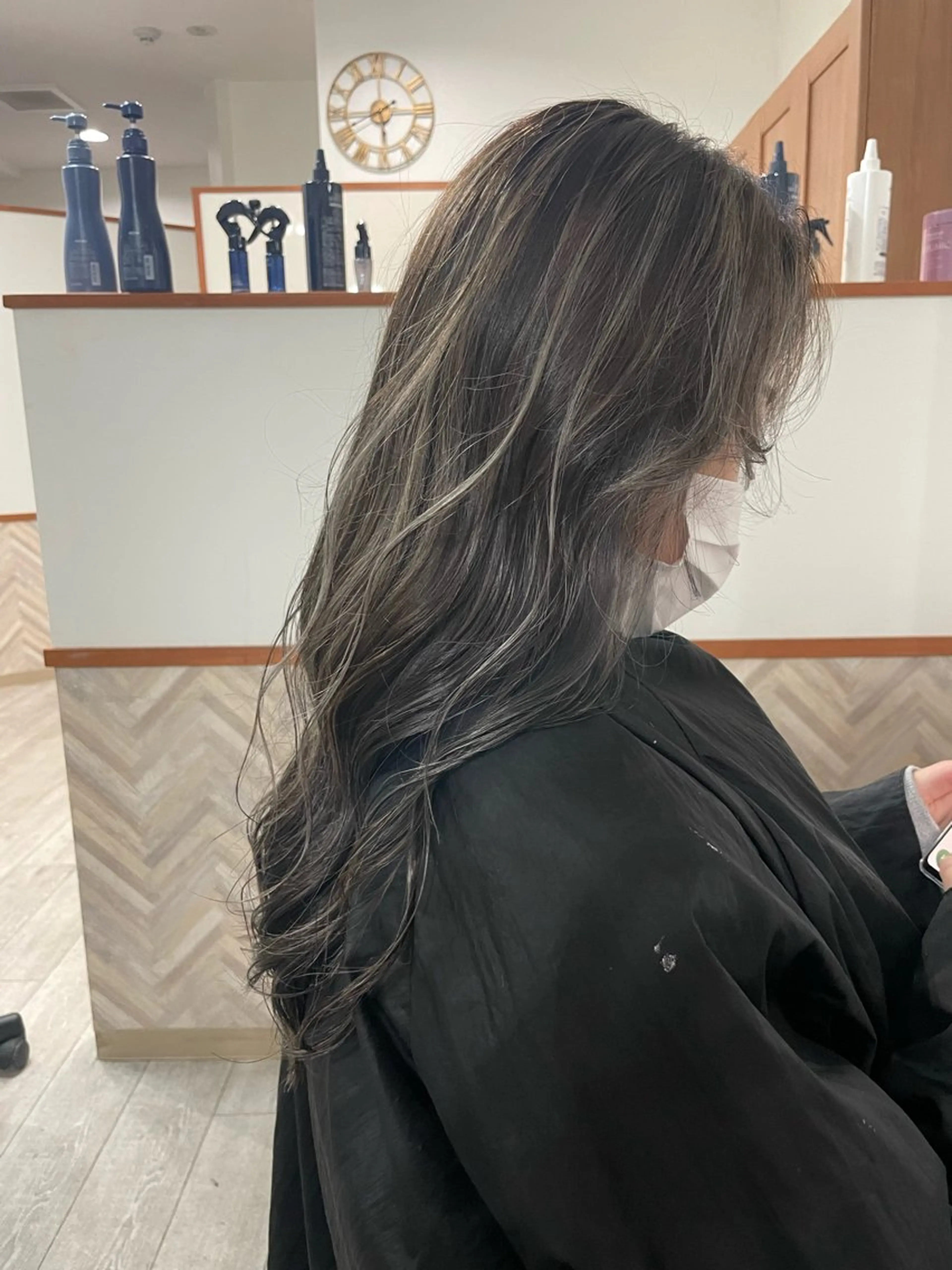 ロング フェードパーマ 新倉幸之助のヘアスタイル