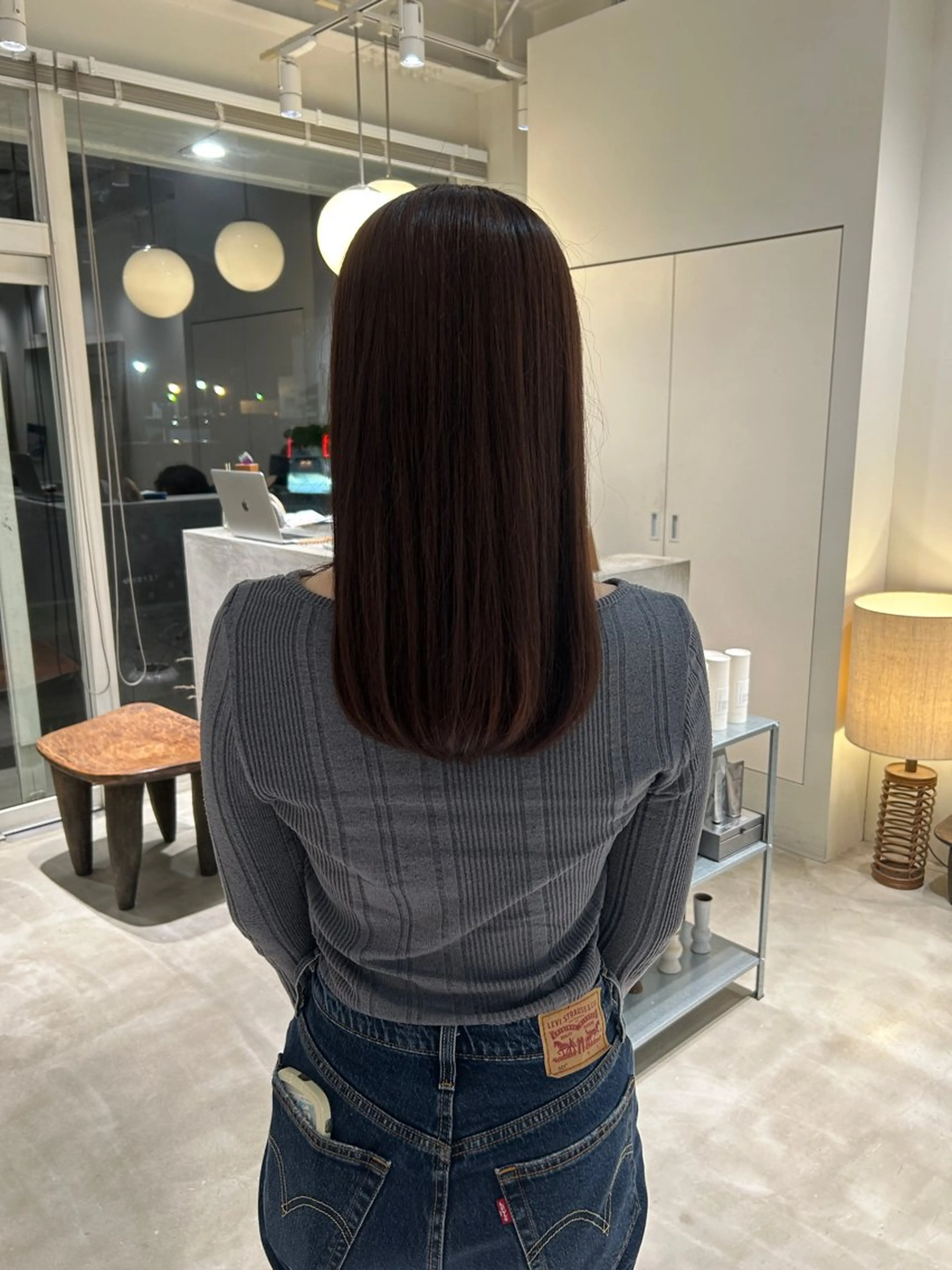 セミロング カラー ヘアカラー 篠原 若奈のヘアスタイル