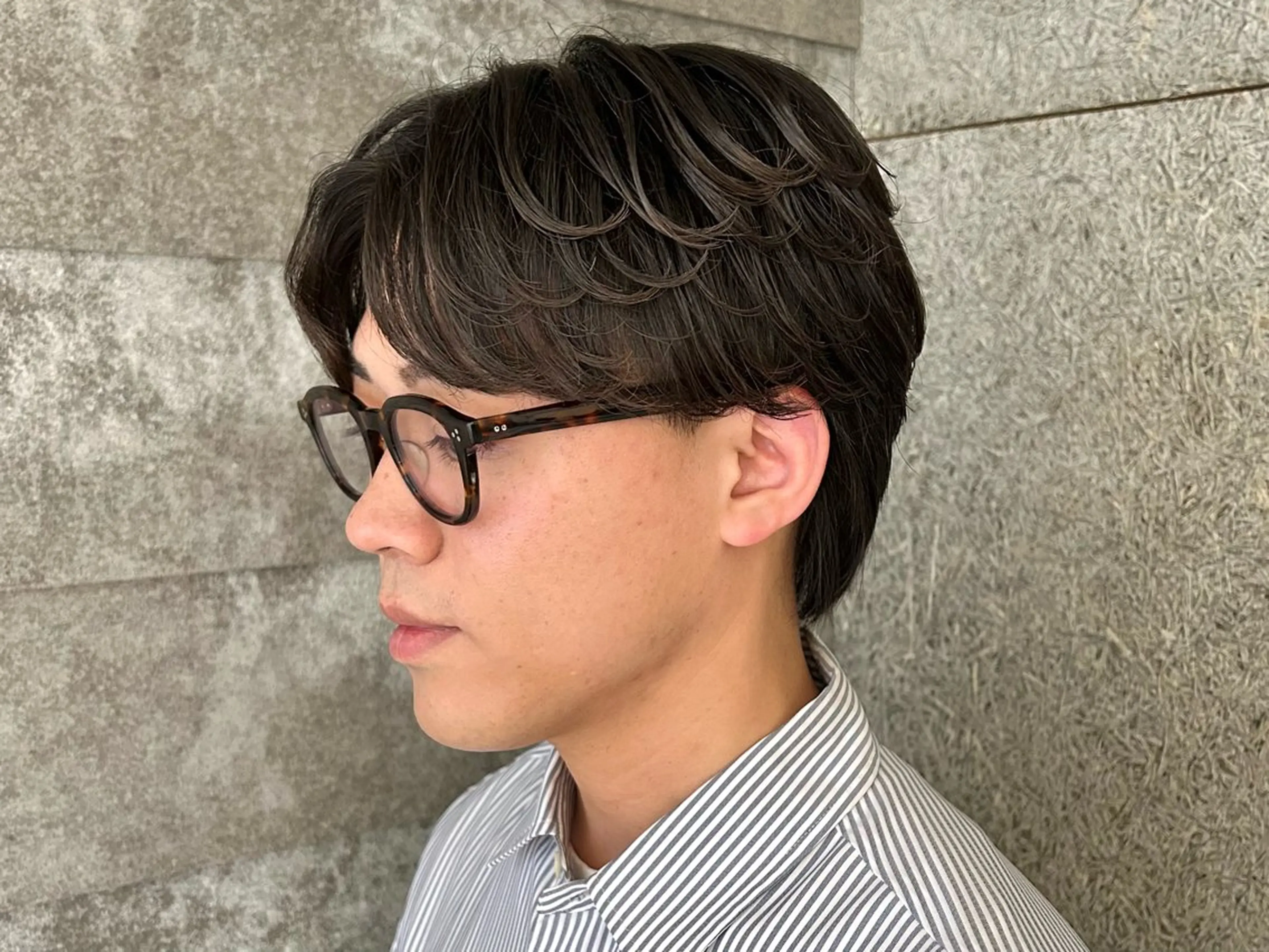 ショート パーマ メンズ フェザーパーマ メンズパーマ Niau茂呂店所属・木村 明日美のヘアスタイル