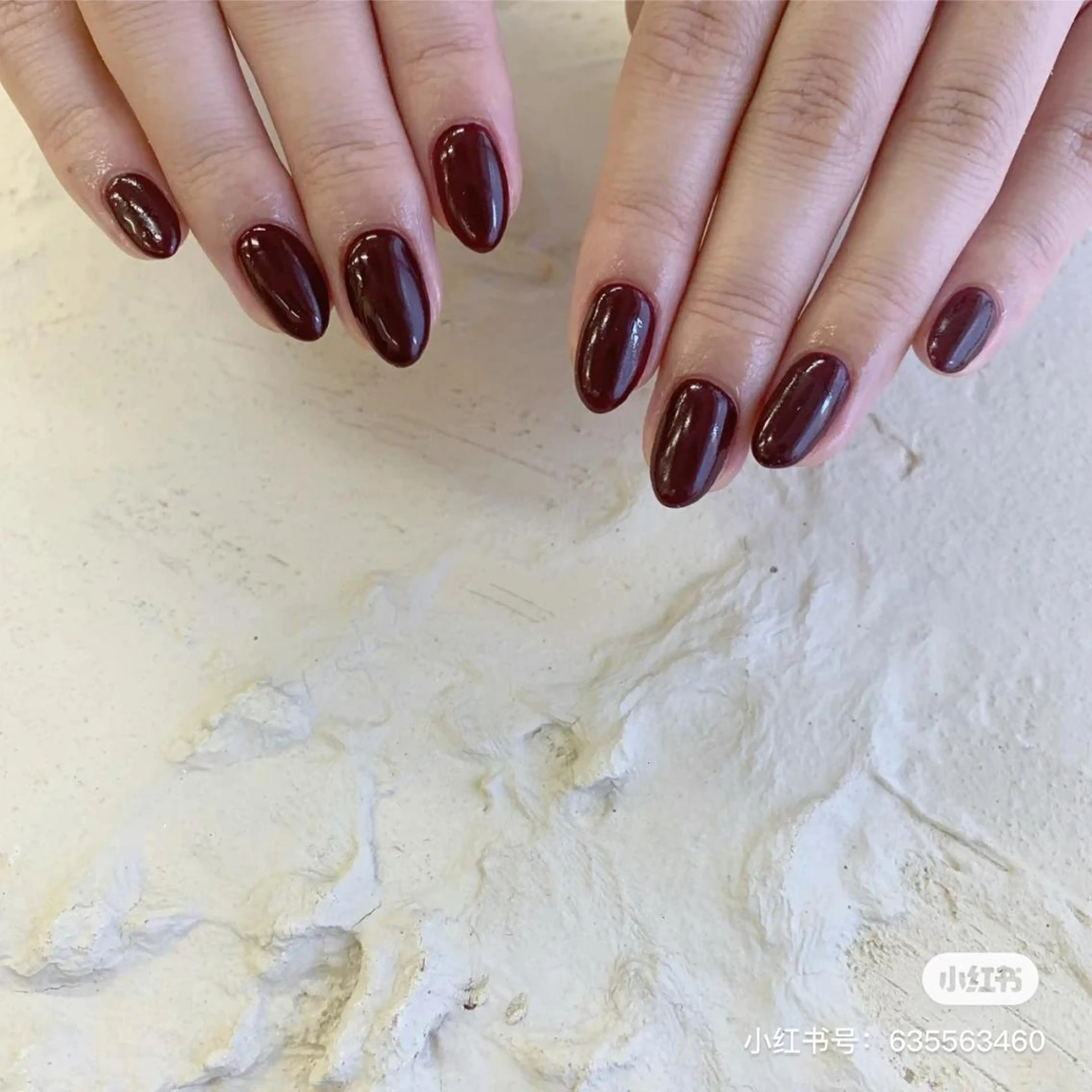 ネイル ボルドー ワンカラーネイル Musee art 亀戸店のネイルデザイン