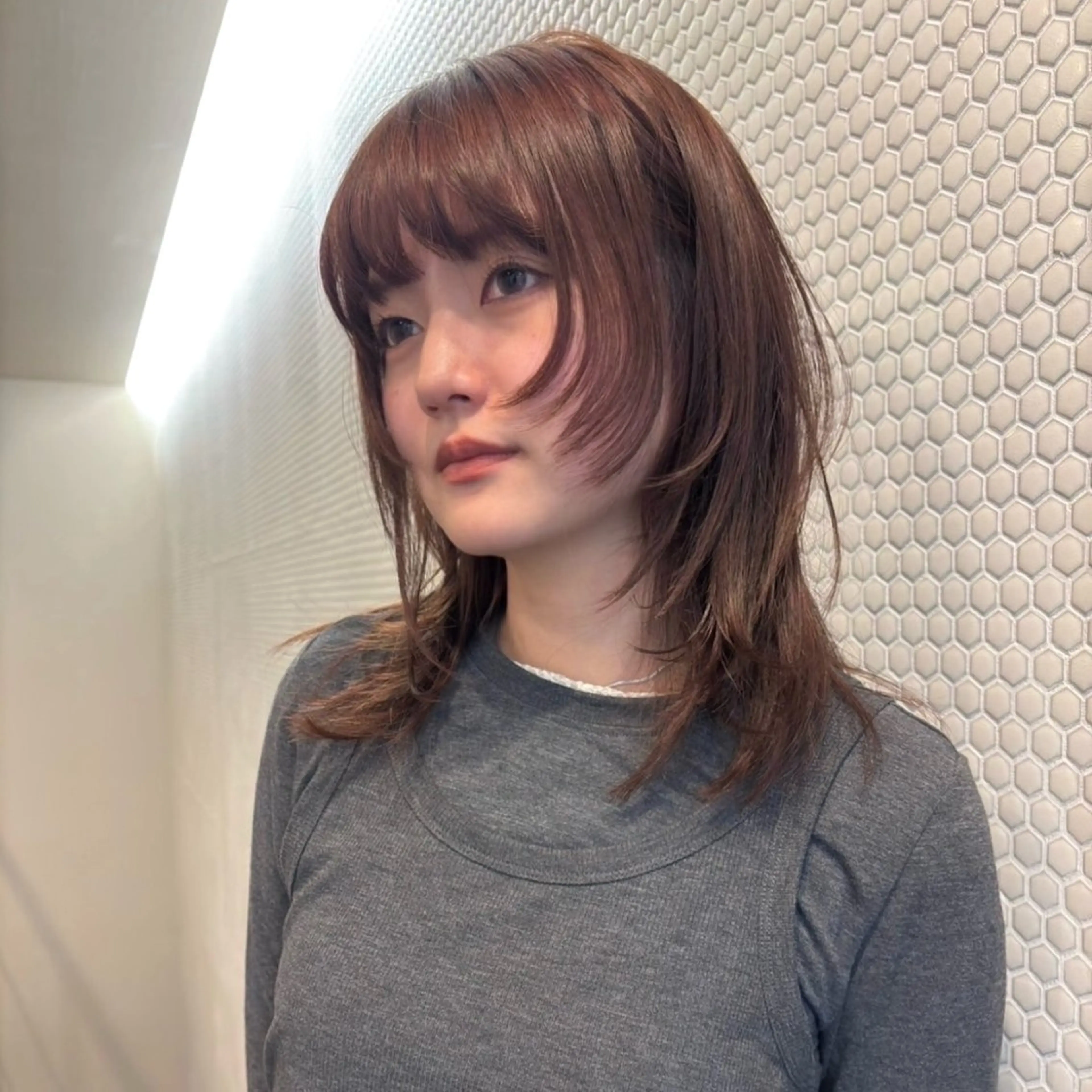 セミロング 似合わせボブカット/ 髪質改善/細川実知香のヘアスタイル