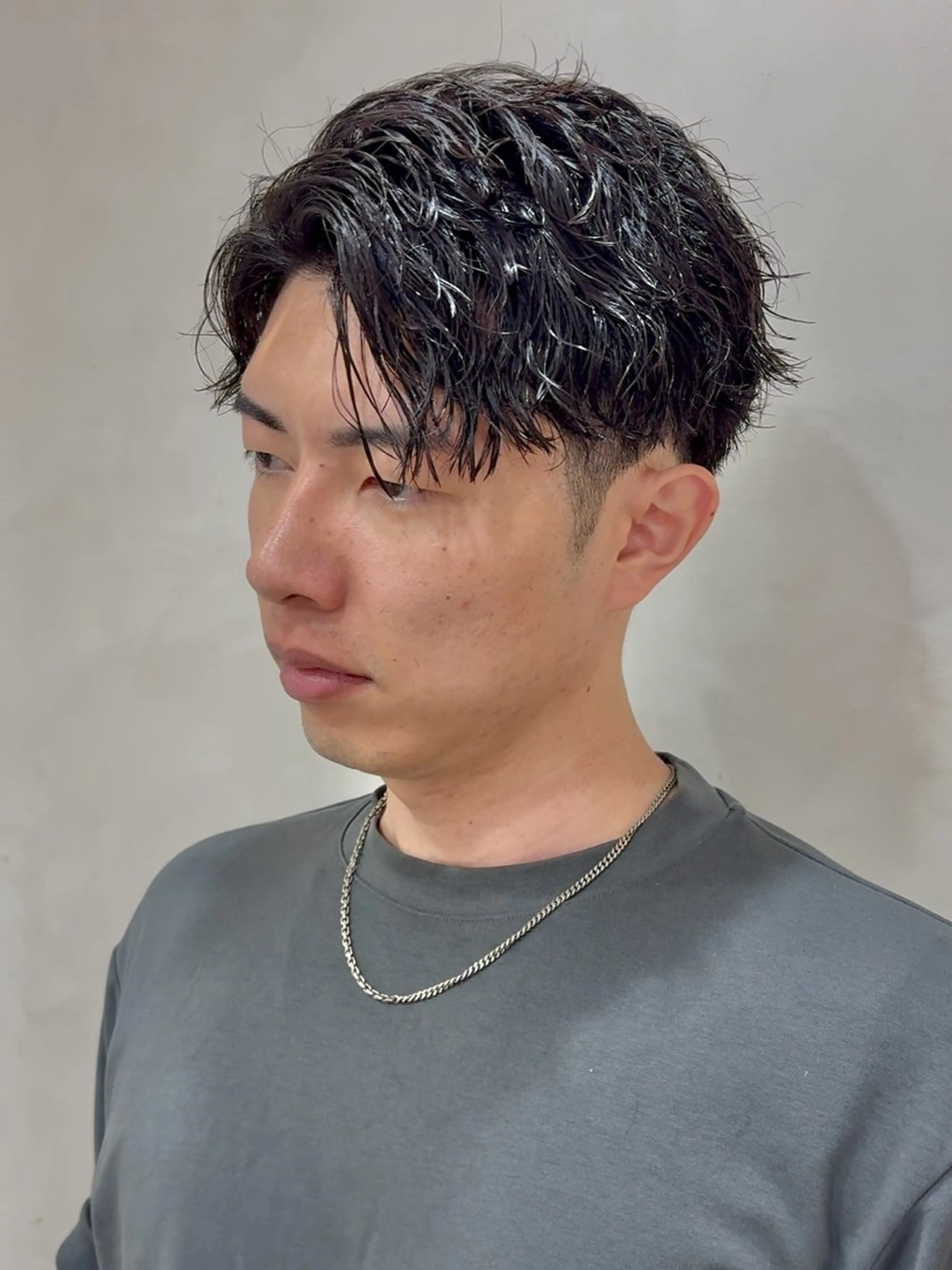 ショート パーマ メンズ カット パーマ トリートメント ラフでキマる色気ヘア 鈴木教介👯‍♀️のヘアスタイル