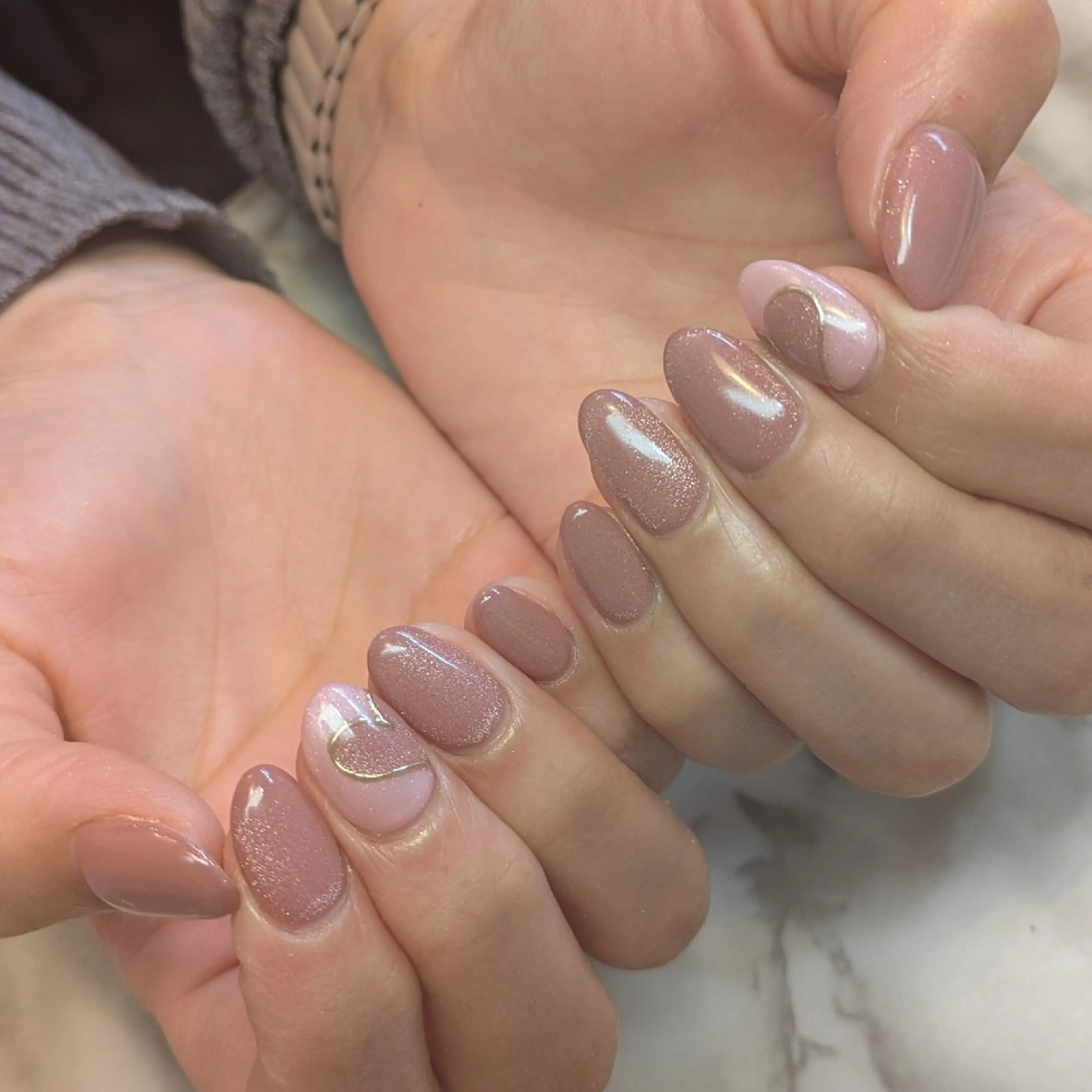 ネイル ハート ジェヌインネイル 河内のネイルデザイン