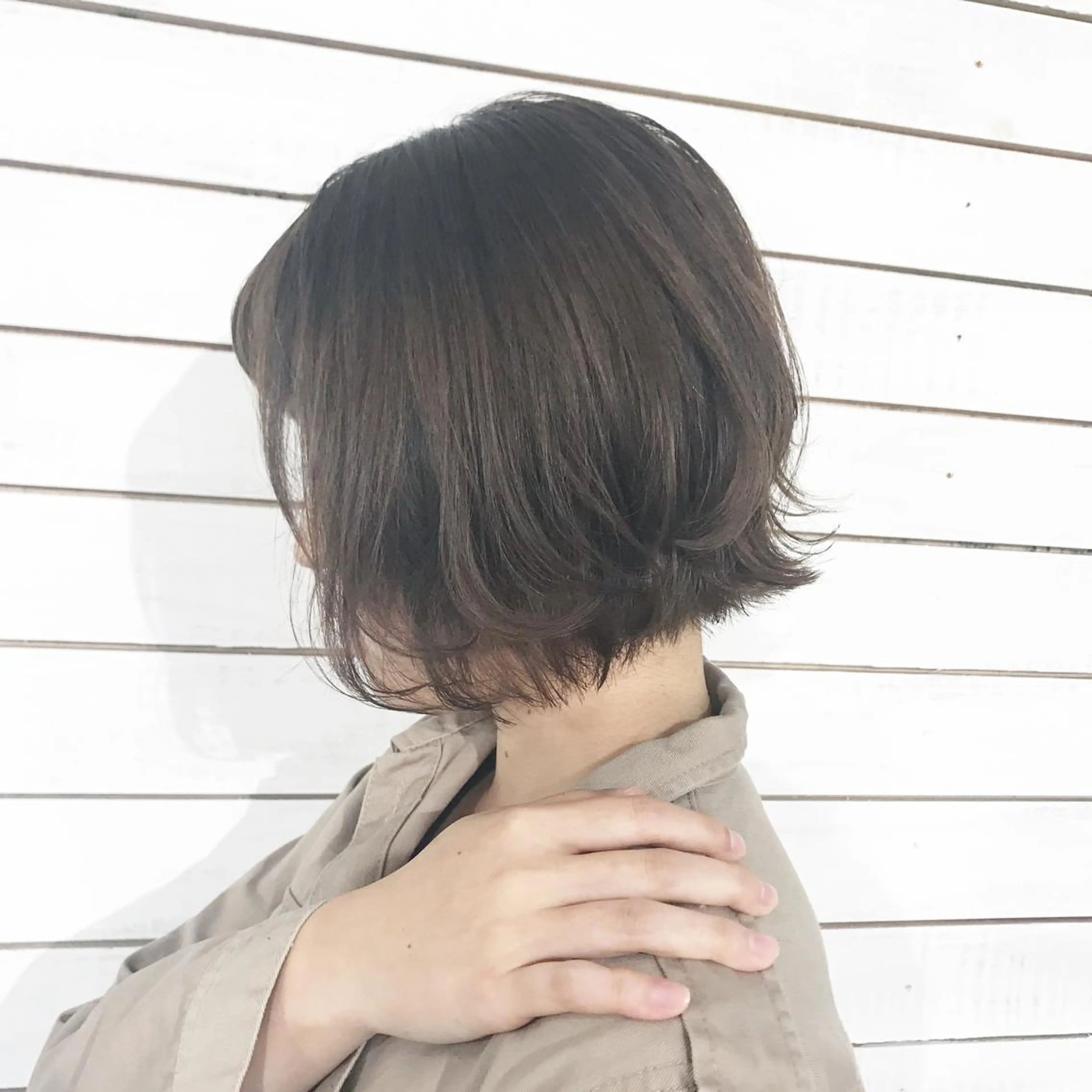 ショート 切りっぱなしボブ ボブ 縮毛矯正 髪質改善寺坂雄飛💐のヘアスタイル