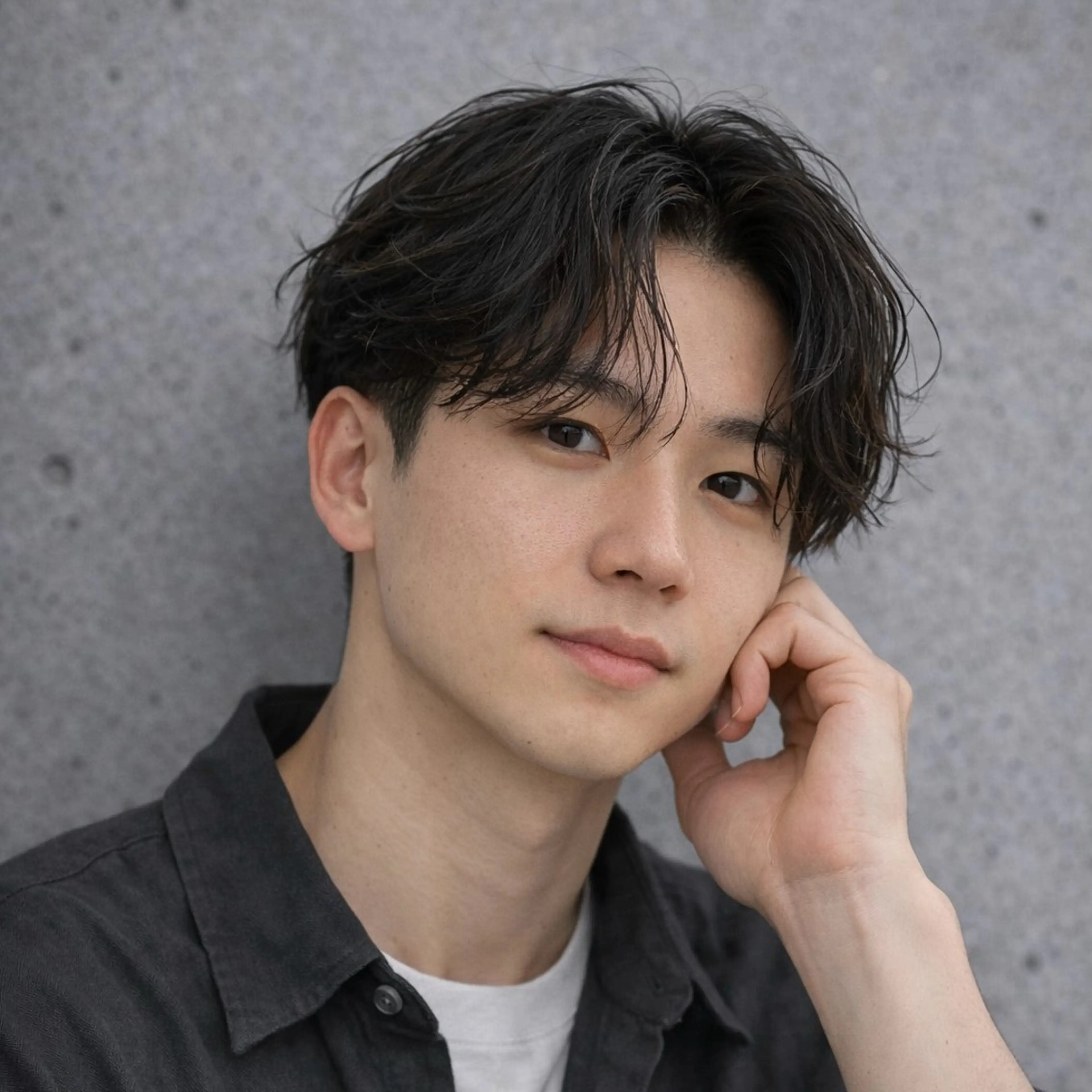 ミディアム パーマ メンズ カット パーマ ヘッドスパ AMRITA所属・men'sモテ 髪🫧ｼｵﾝのヘアスタイル