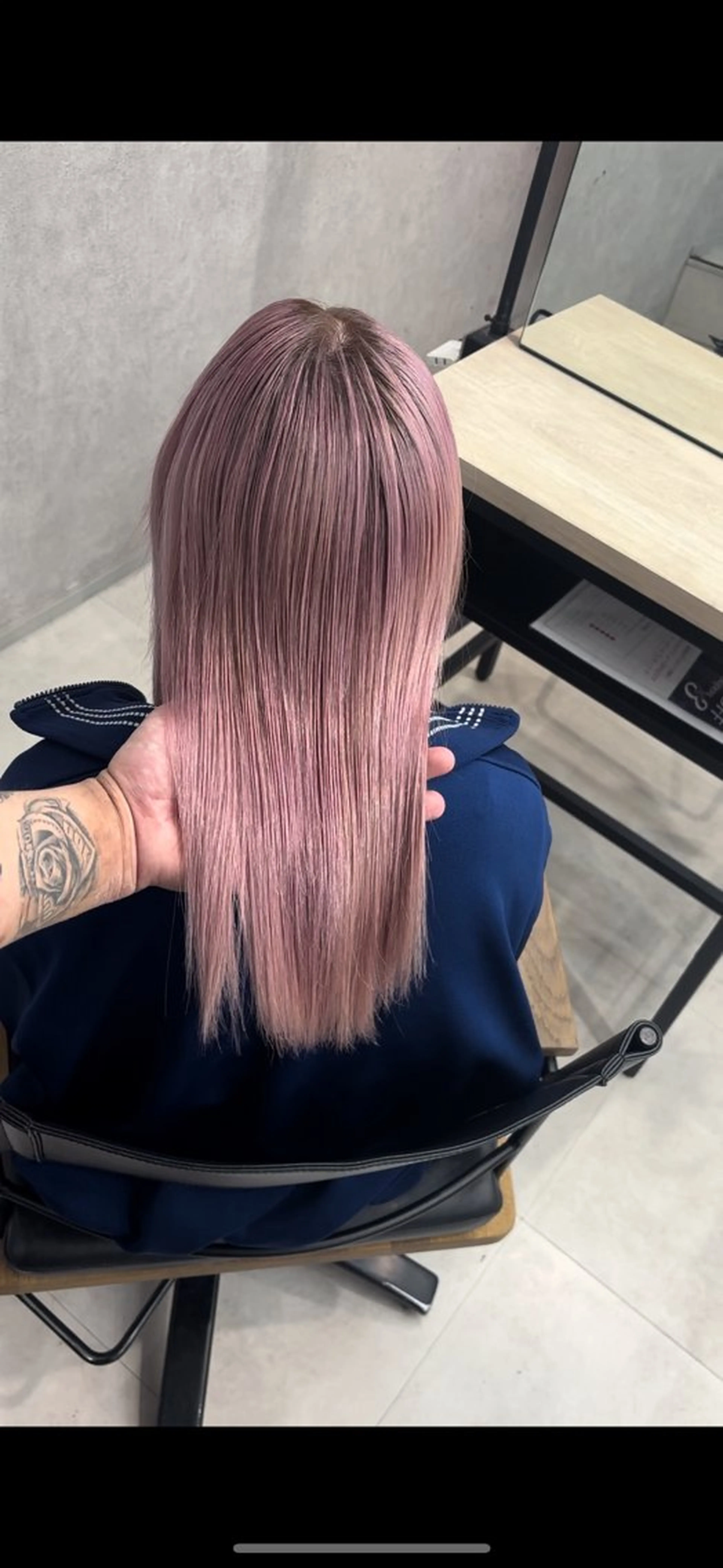 セミロング カラー ラベンダーカラー ピンクカラー ピンクラベンダー ヘアカラー ✨渋谷ハイトーン 功太郎のヘアスタイル