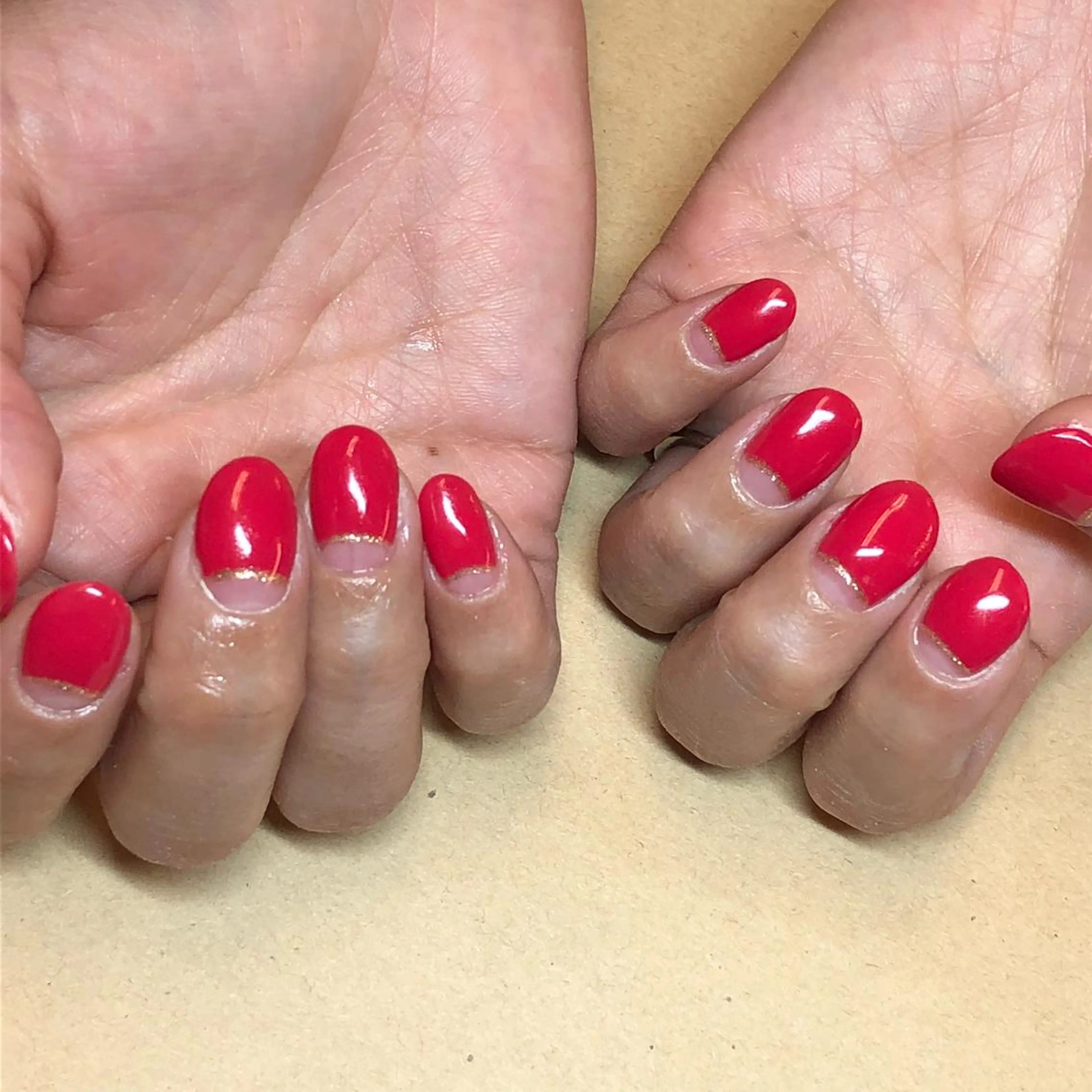 ネイル フレンチネイル オフィスネイル 逆フレンチ KIREIE NAILSのネイルデザイン