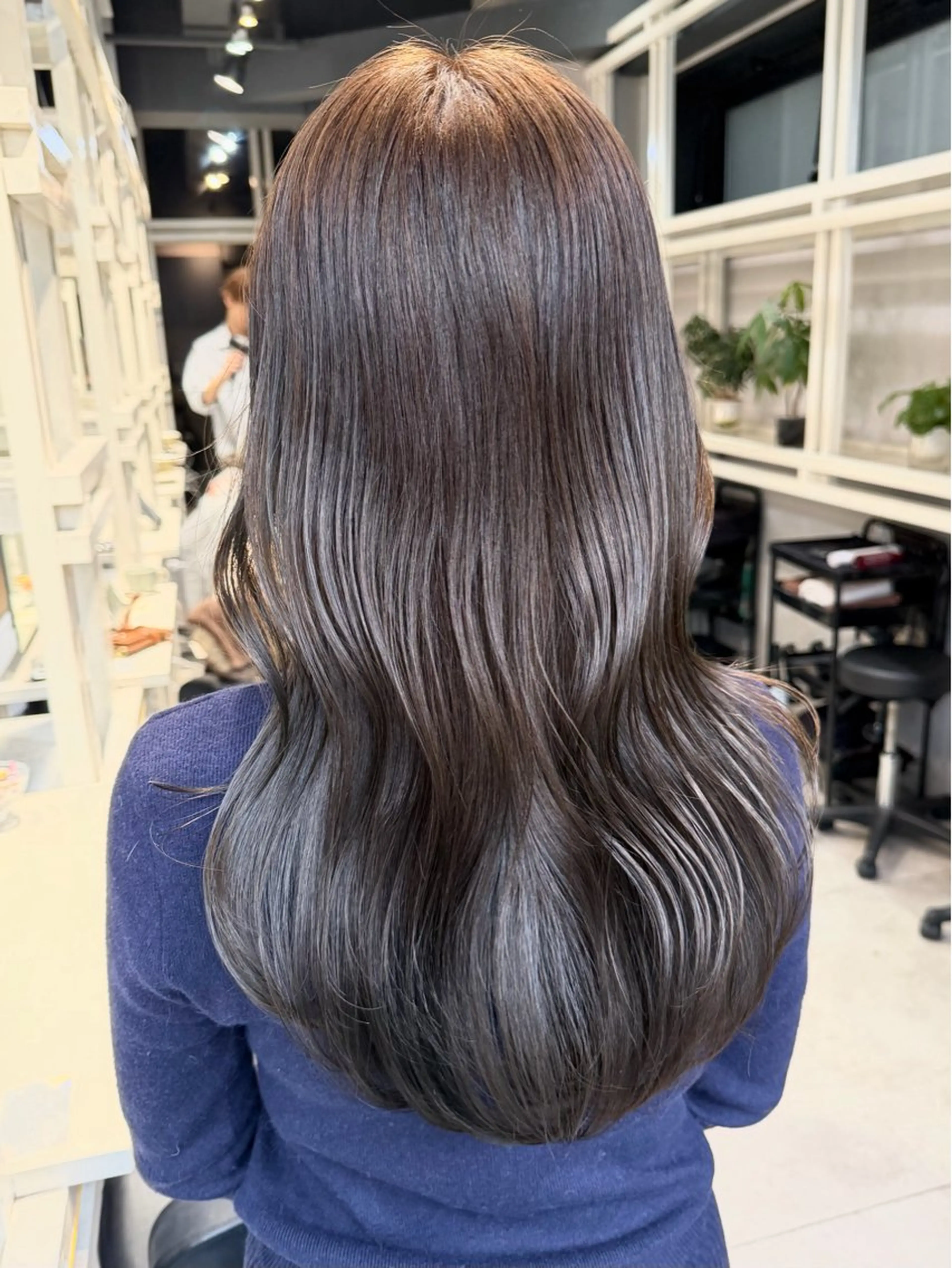 ミディアム カット ヘアカラー トリートメント ✨透明感カラー/縮毛 恵比寿HAYATO✨のヘアスタイル