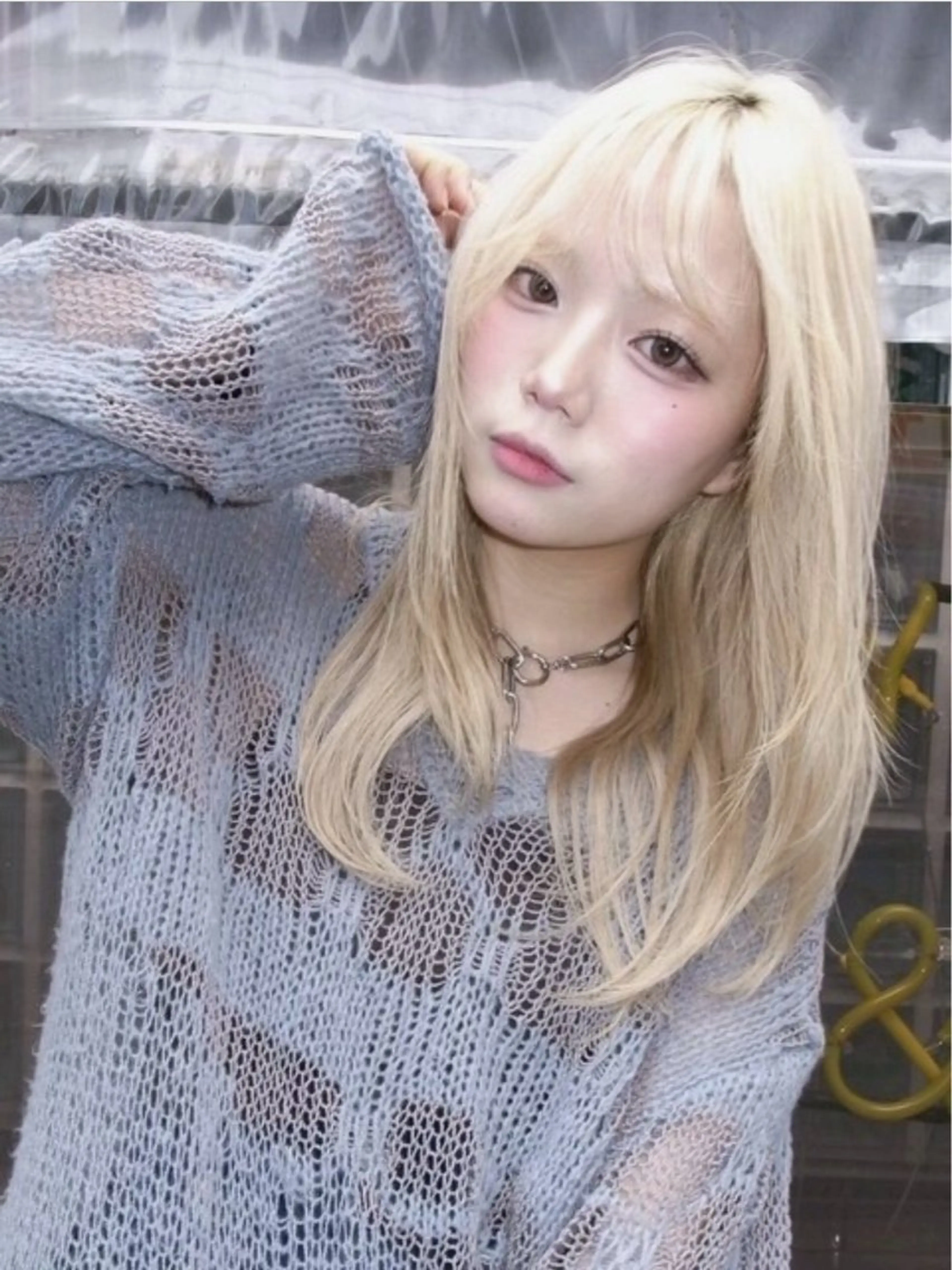 ロング カラー ハイトーンカラー カット ヘアカラー 暖色系/ブリーチ/ 豊橋/ノア𝜗𝜚のヘアスタイル