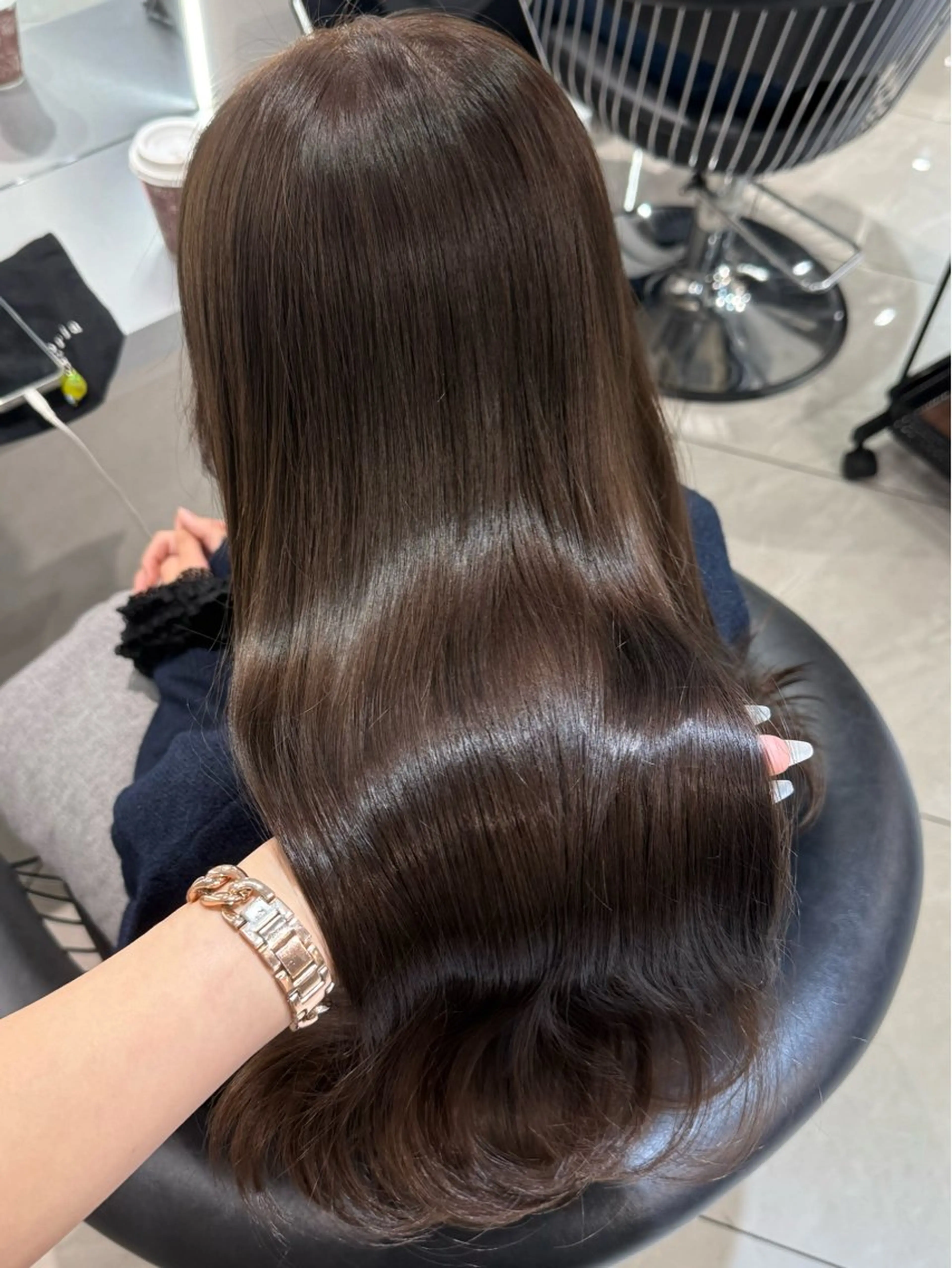 ロング カラー ブラウンカラー チョコレートブラウン 髪質改善 トリートメント ヘアカラー トリートメント 韓国ヘア×艶髪🎀 池袋/Rina🩶のヘアスタイル