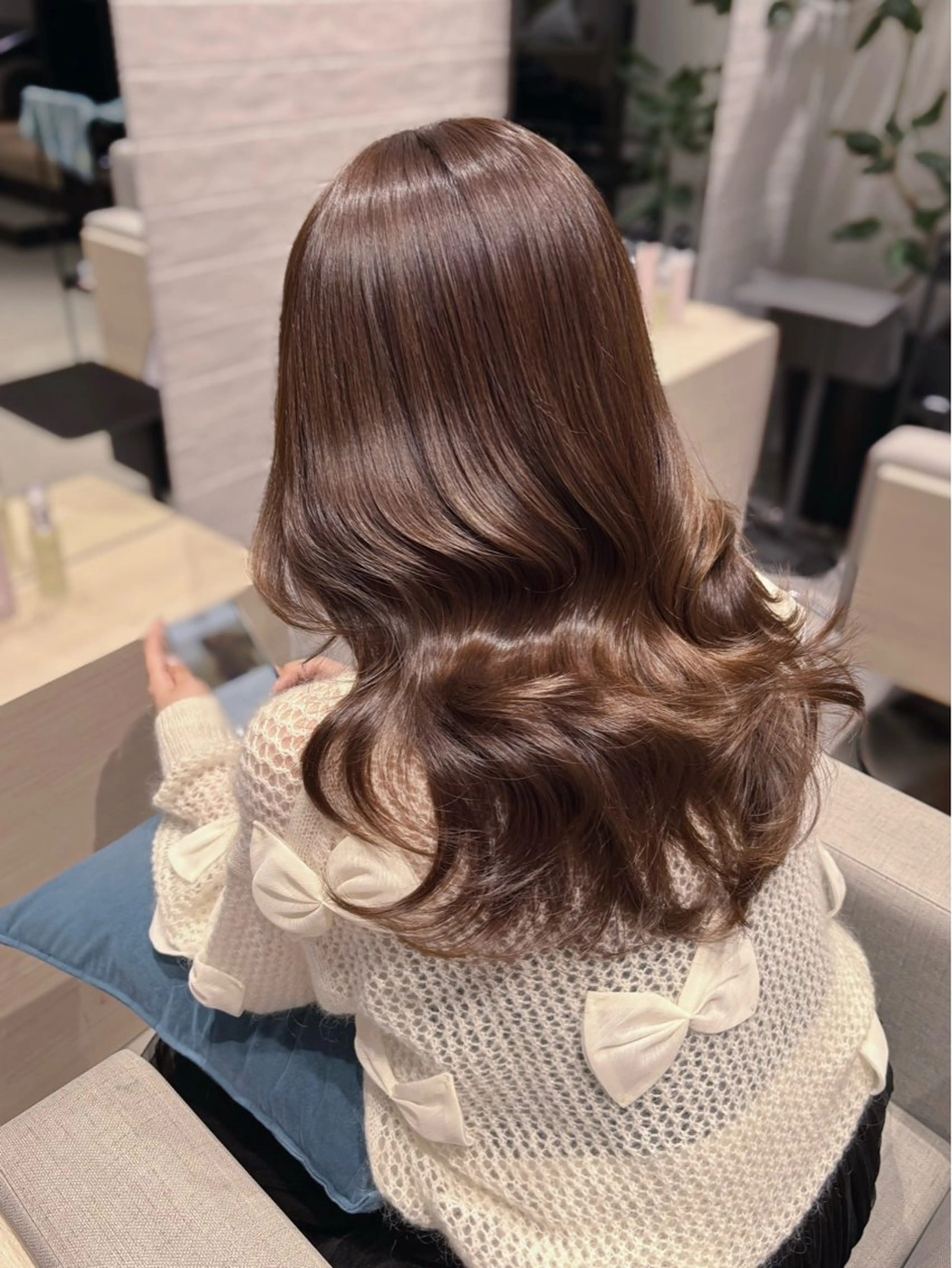 ミディアム カラー ベージュカラー ブリーチ ブリーチなしカラー 韓国風ヘア レイヤーカット カット ヘアカラー トリートメント 銀座/韓国レイヤー/ 艶カラー🍓原田侑依のヘアスタイル