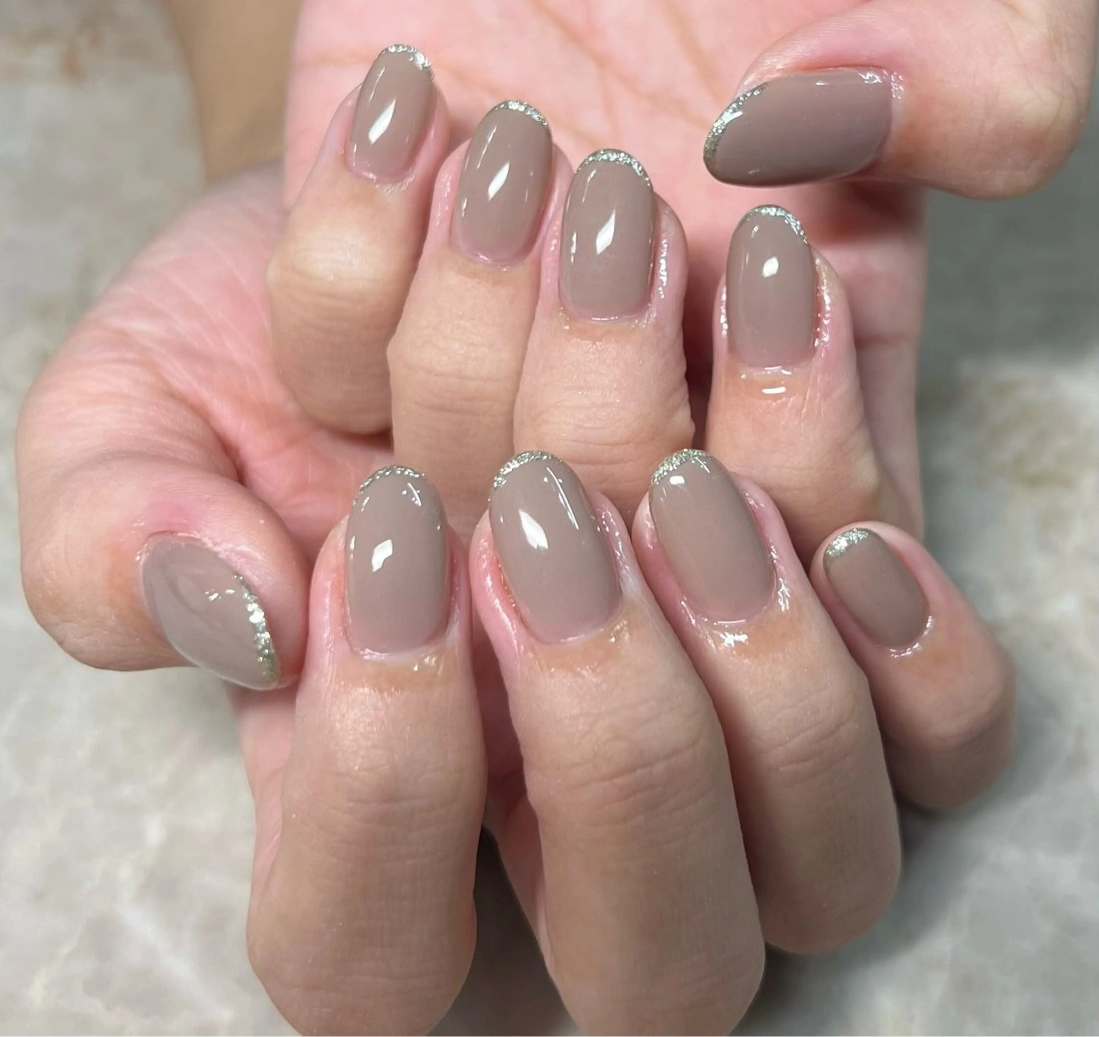 ネイル ラメ(グリッター) ハンドネイル 鶴田୨ৎmaison de NALIのネイルデザイン