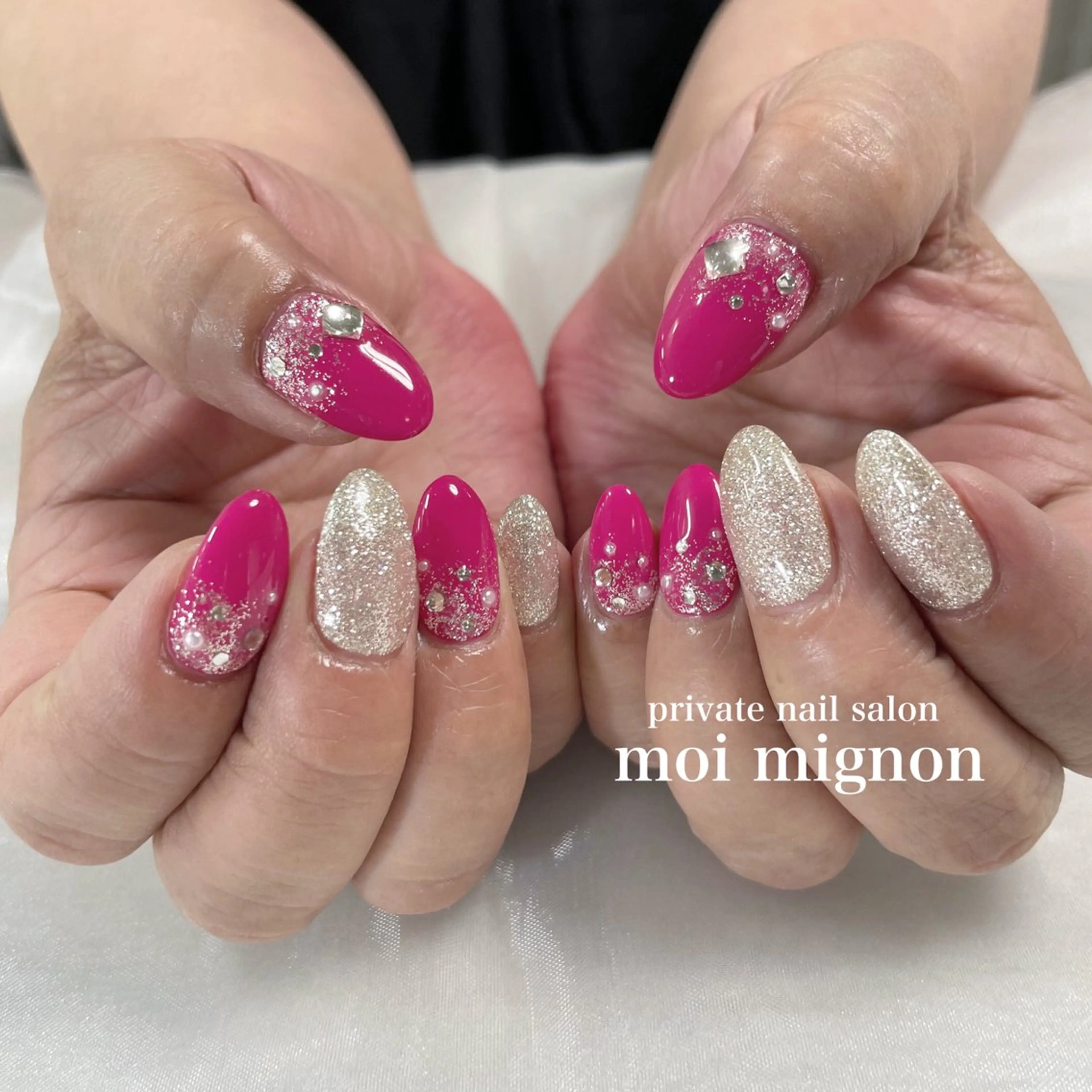 ネイル ラメ(グリッター) ハンドネイル nailist Aki♡のネイルデザイン