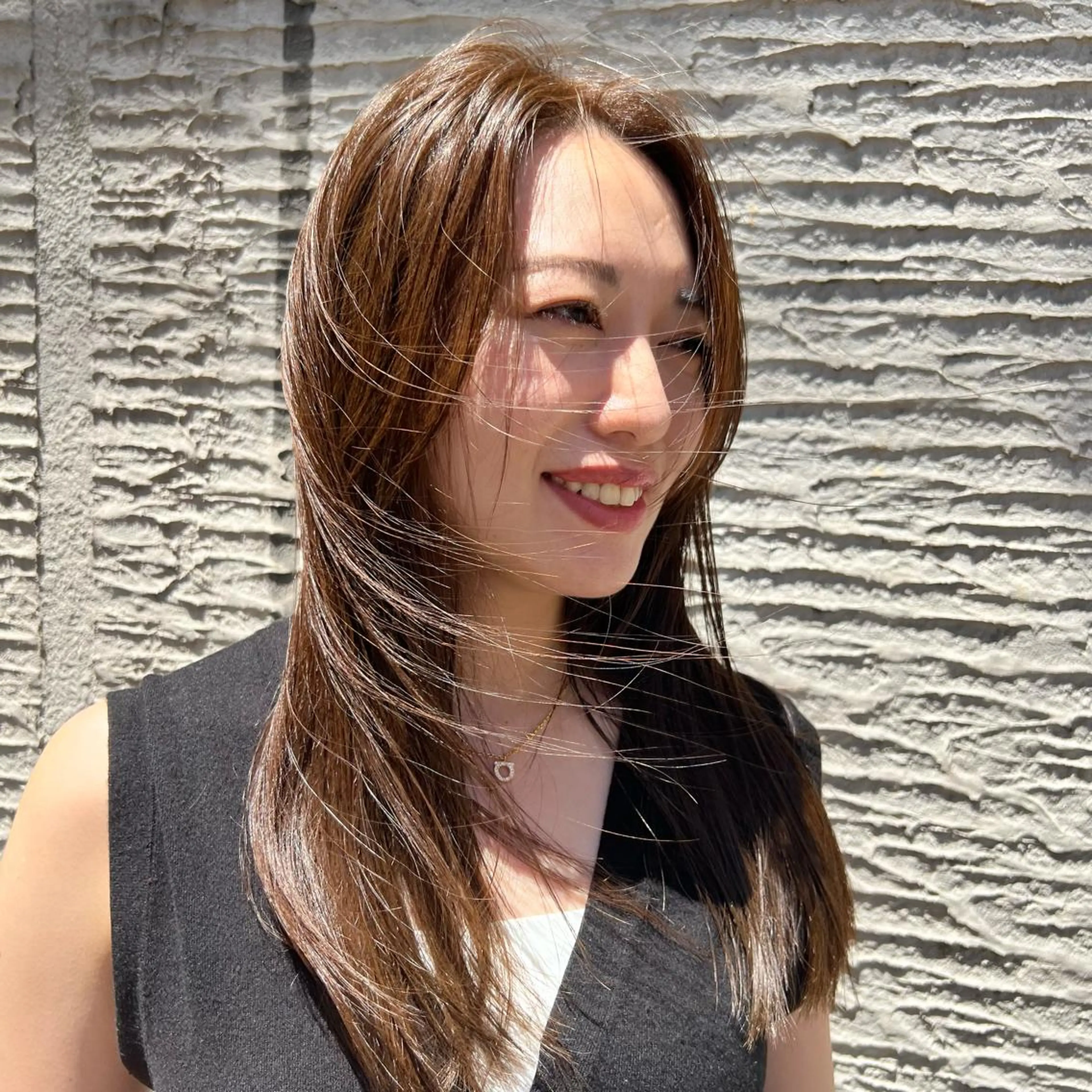 ロング 切りっぱなしボブ ボブ くびれヘア 顔まわりレイヤー 顔周りカット 北内 登真のヘアスタイル