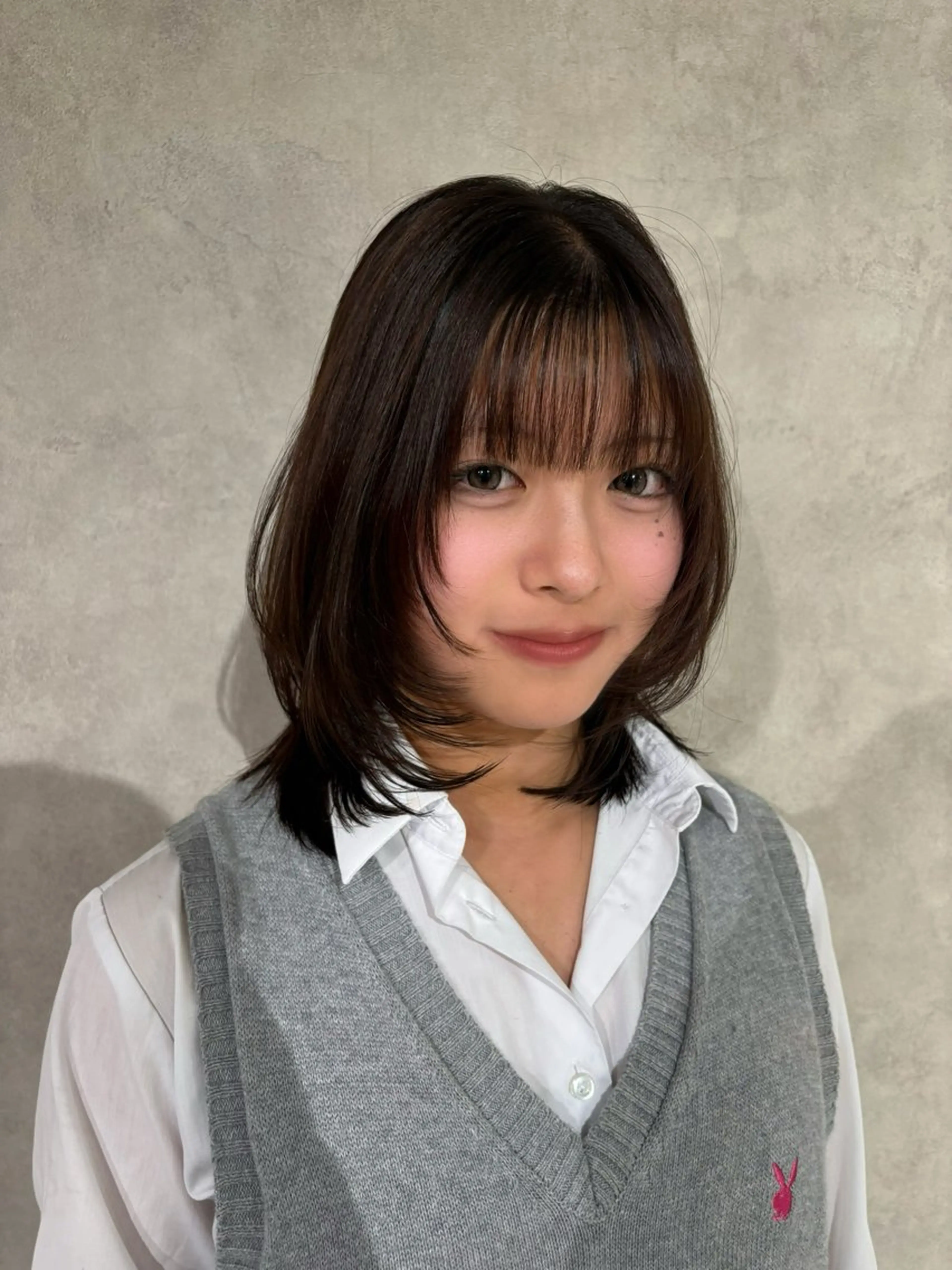 ミディアム カット レイヤー/ベージュ/ Yurika🐝🤎のヘアスタイル