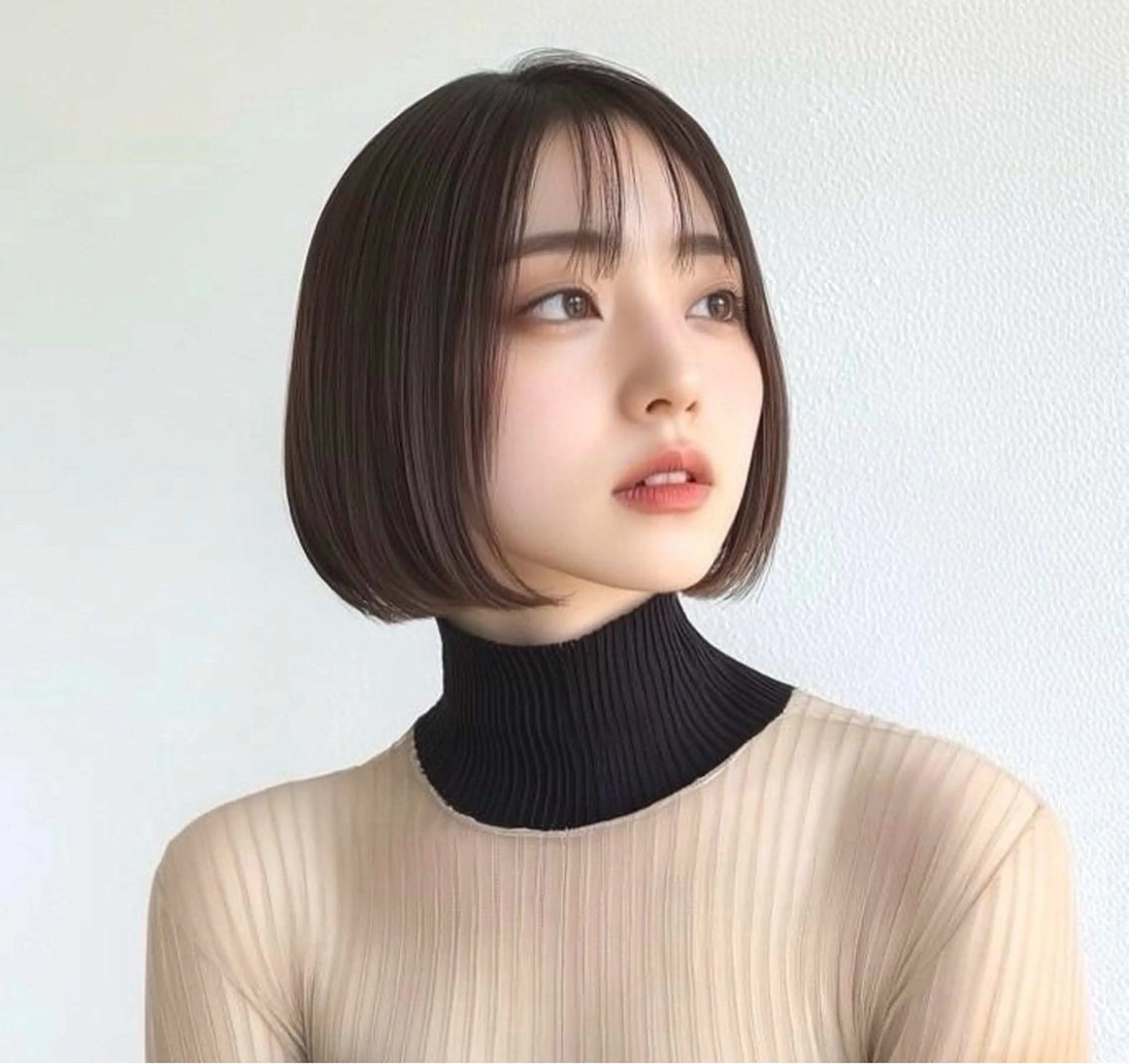 ショート ボブ カット ワンホン韓国風レイヤ ー/表参道/みづきのヘアスタイル