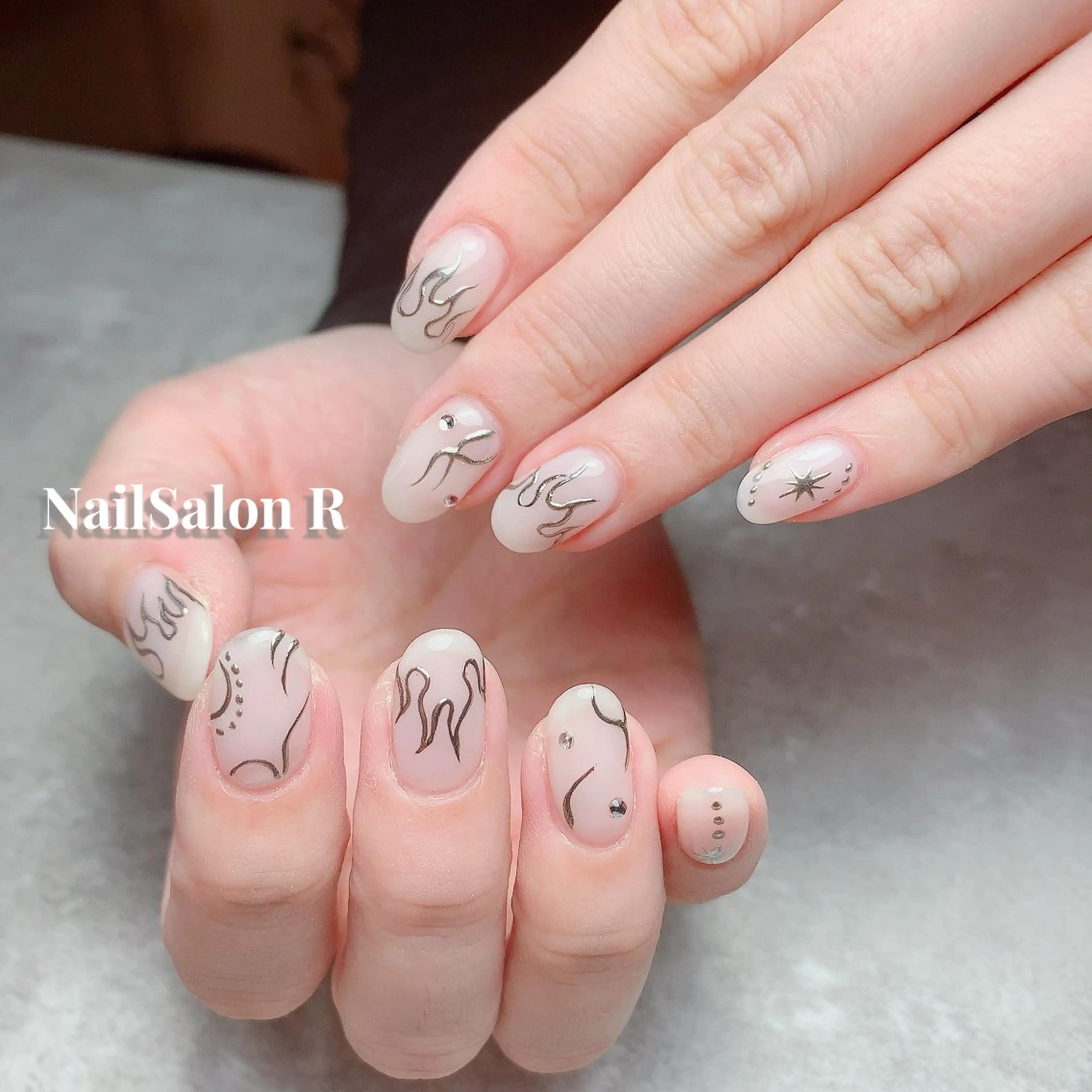 ネイル チークネイル 長さ出し フットネイル ジェルネイル 韓国ネイル ハンドネイル NailSalonR 宮里のネイルデザイン