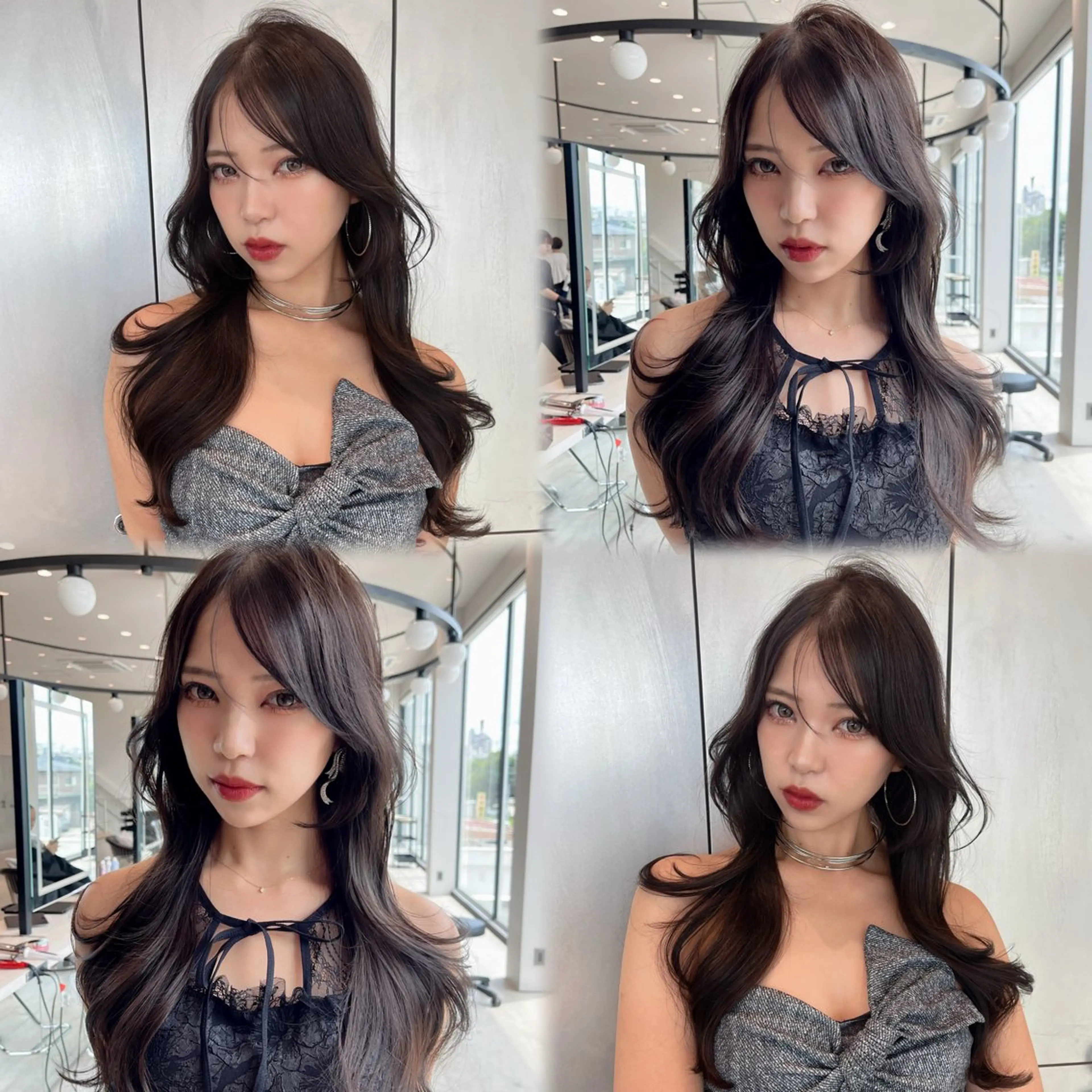 ロング ヘアアレンジ レイヤー/髪質改善 /透け感カラー/艶髪のヘアスタイル