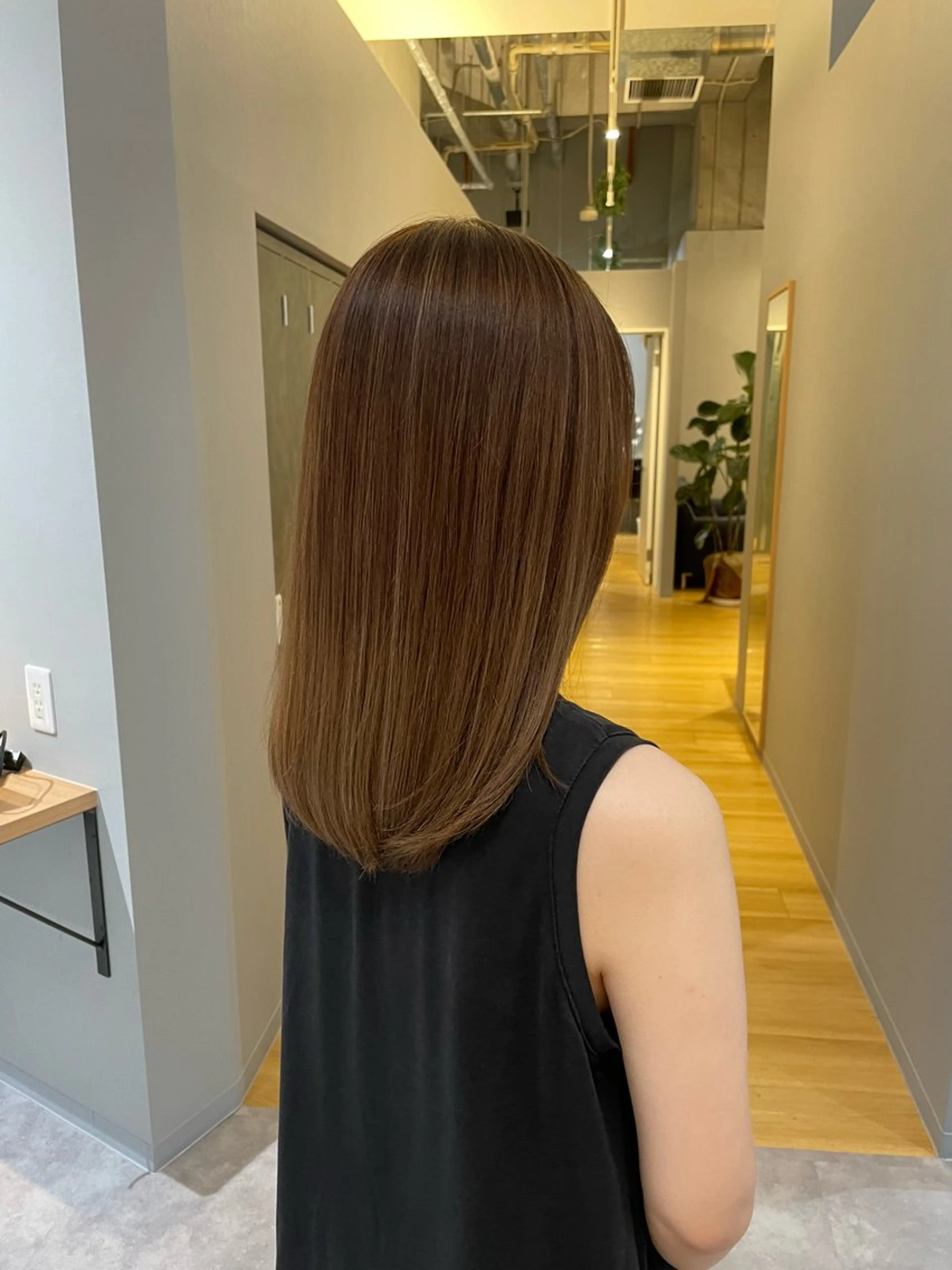 セミロング カラー 中尾 碧斗のヘアスタイル