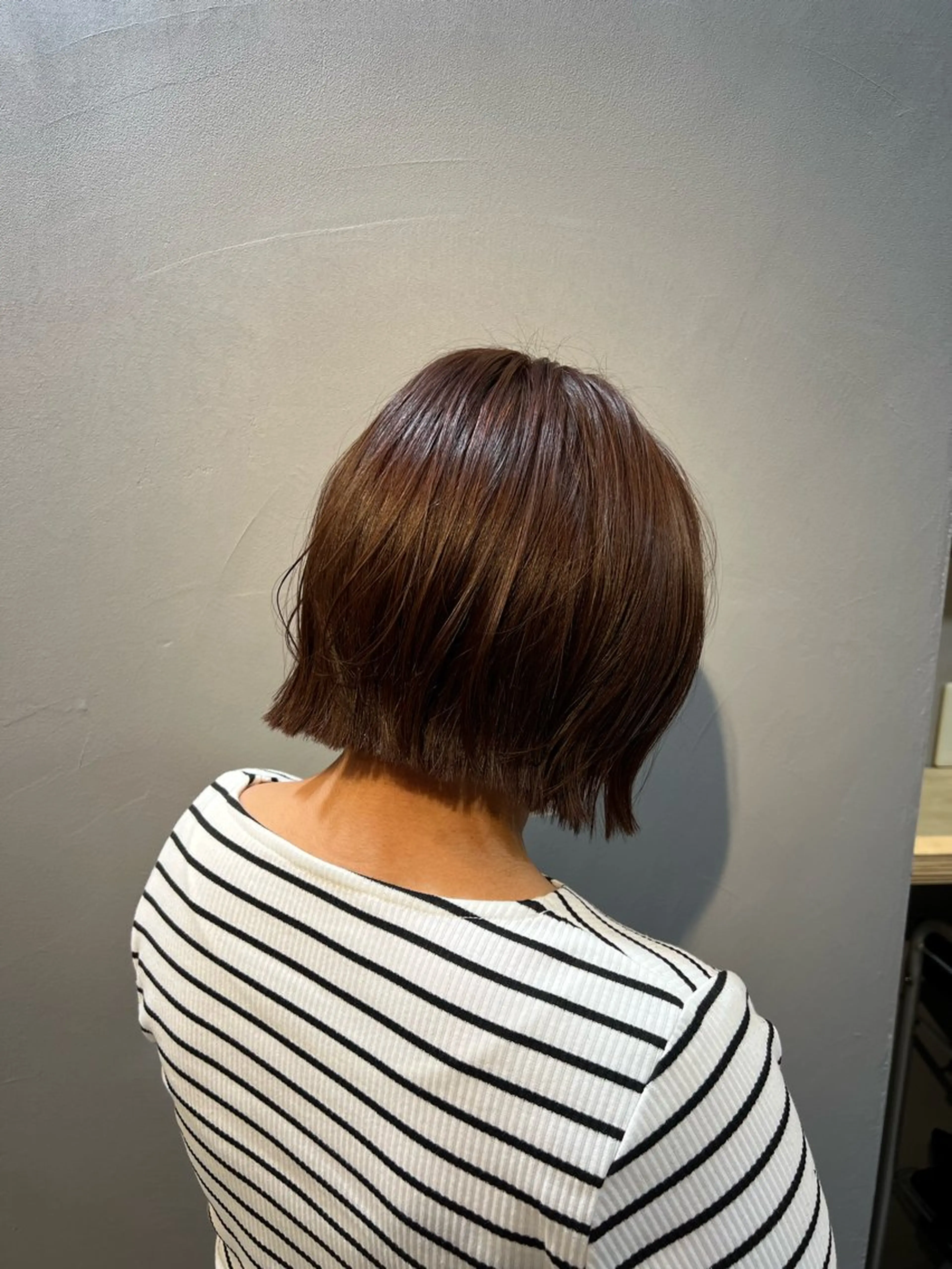 ショート カラー 切りっぱなしボブ ボブ 神戸ボブ✂️ ioe三宮/田 伸佳のヘアスタイル