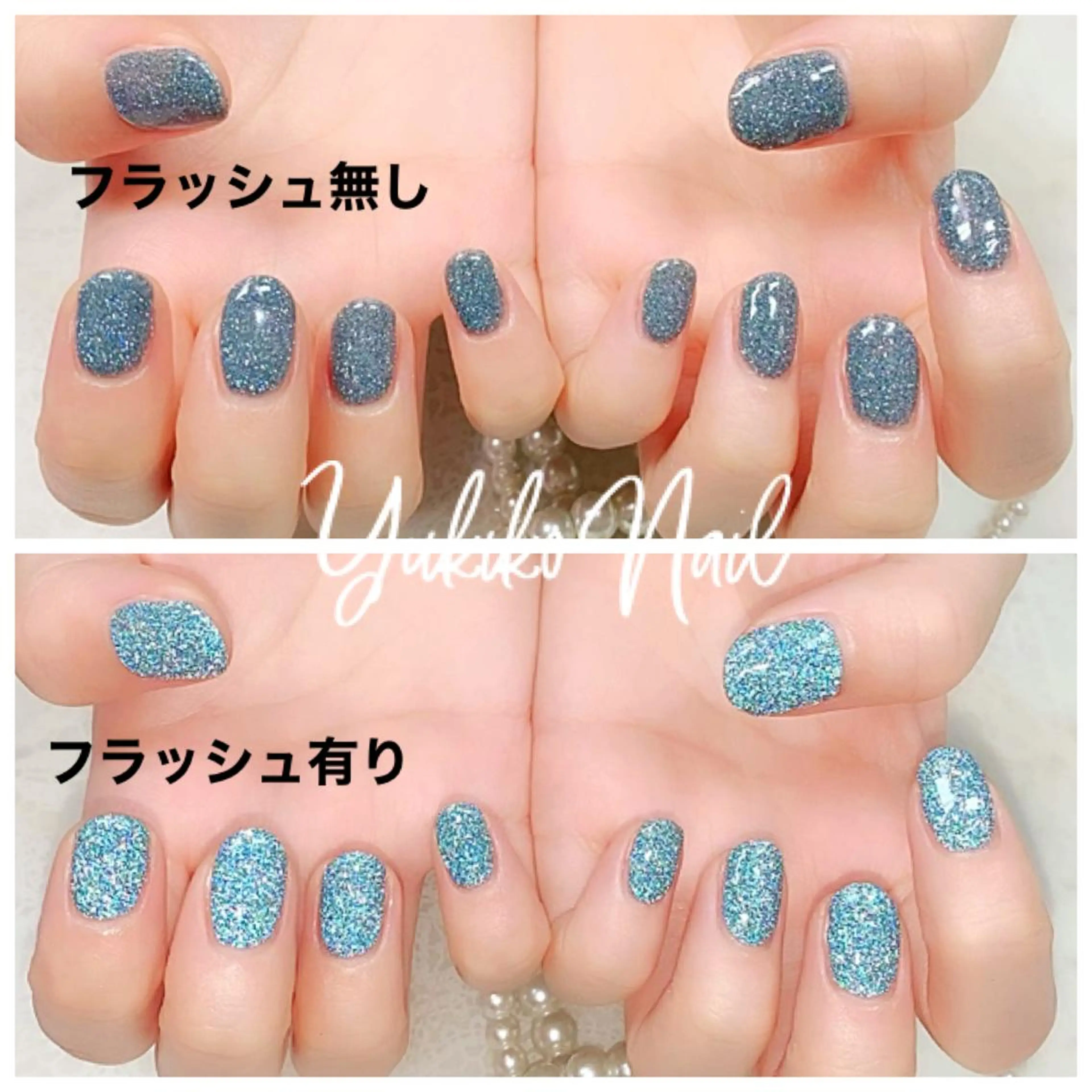 ネイル フラッシュネイル ワンカラーネイル ユキコ ネイルのネイルデザイン