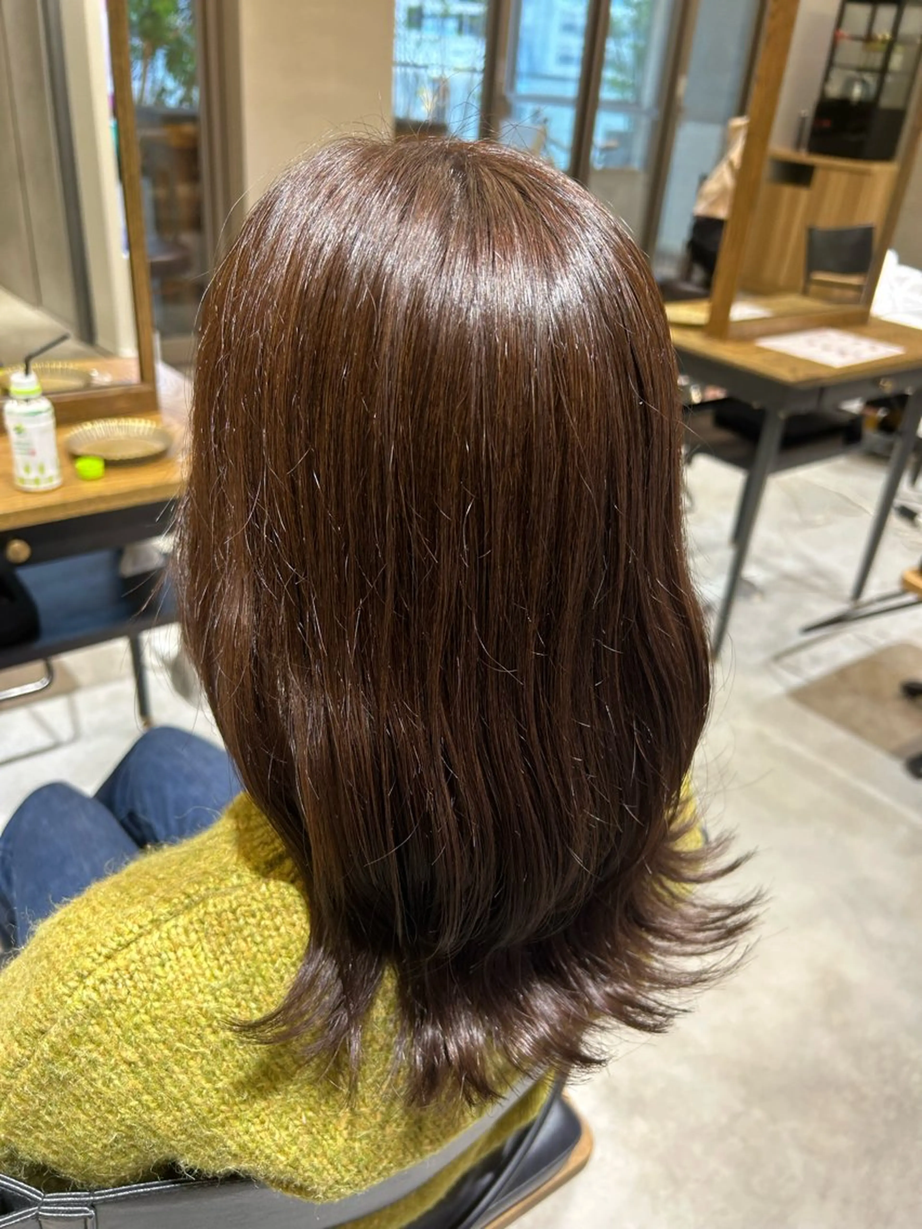 ミディアム カラー ヘアカラー Marin🫐/ 名駅/レイヤーカットのヘアスタイル