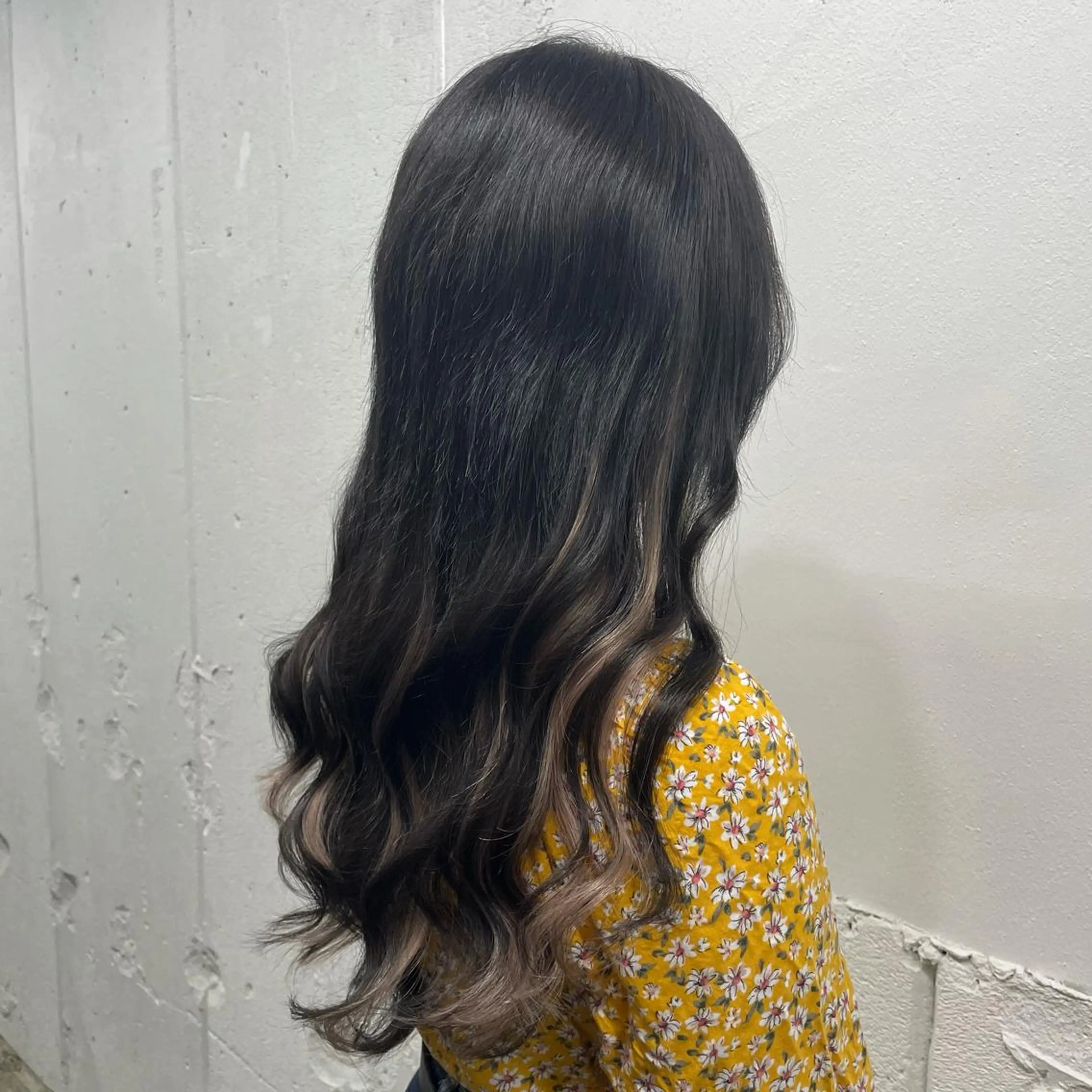 ロング カラー シールエクステ バレイヤージュ ミストバング ダブルカラー  フェイスフレーミング ヘアカラー エクステ 🧡艶髪ちゅるん髪 🫧🧡YUKI❄️のヘアスタイル