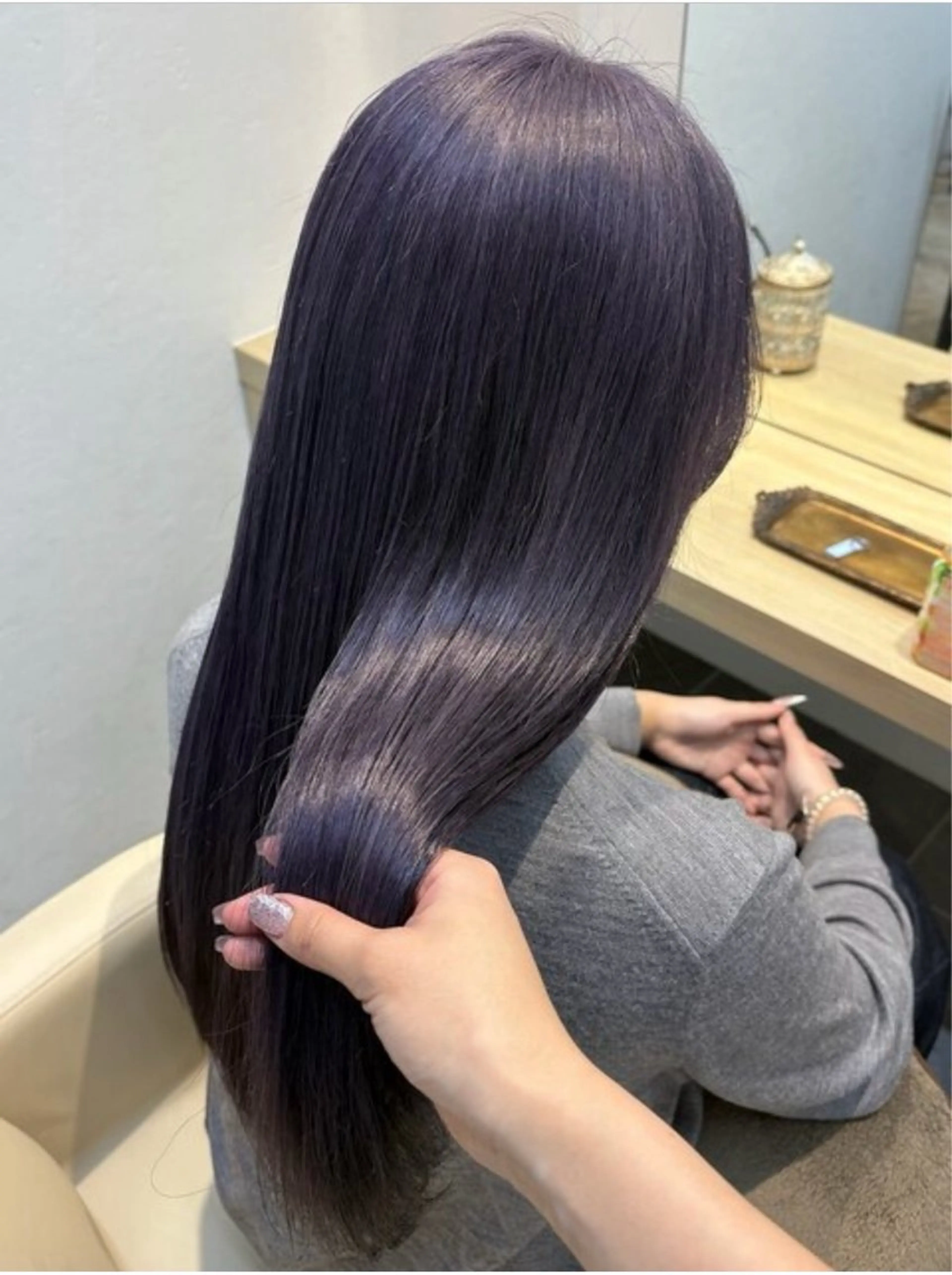 ロング カラー カット ヘアカラー トリートメント くびれヘア/髪質改善 はるのヘアスタイル