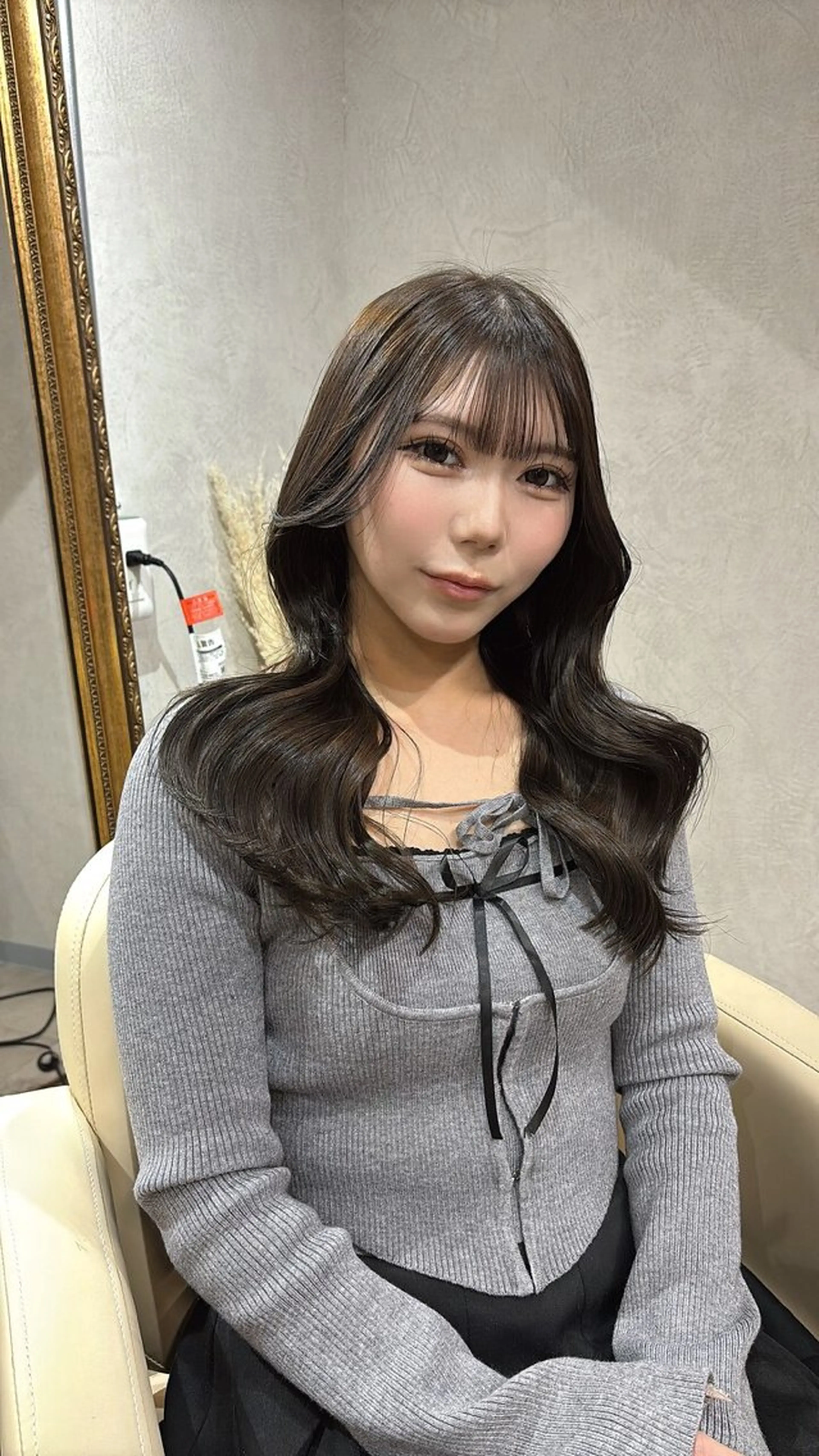 ミディアム カット トリートメント Maison髪質改善 レイヤー/三宮のヘアスタイル