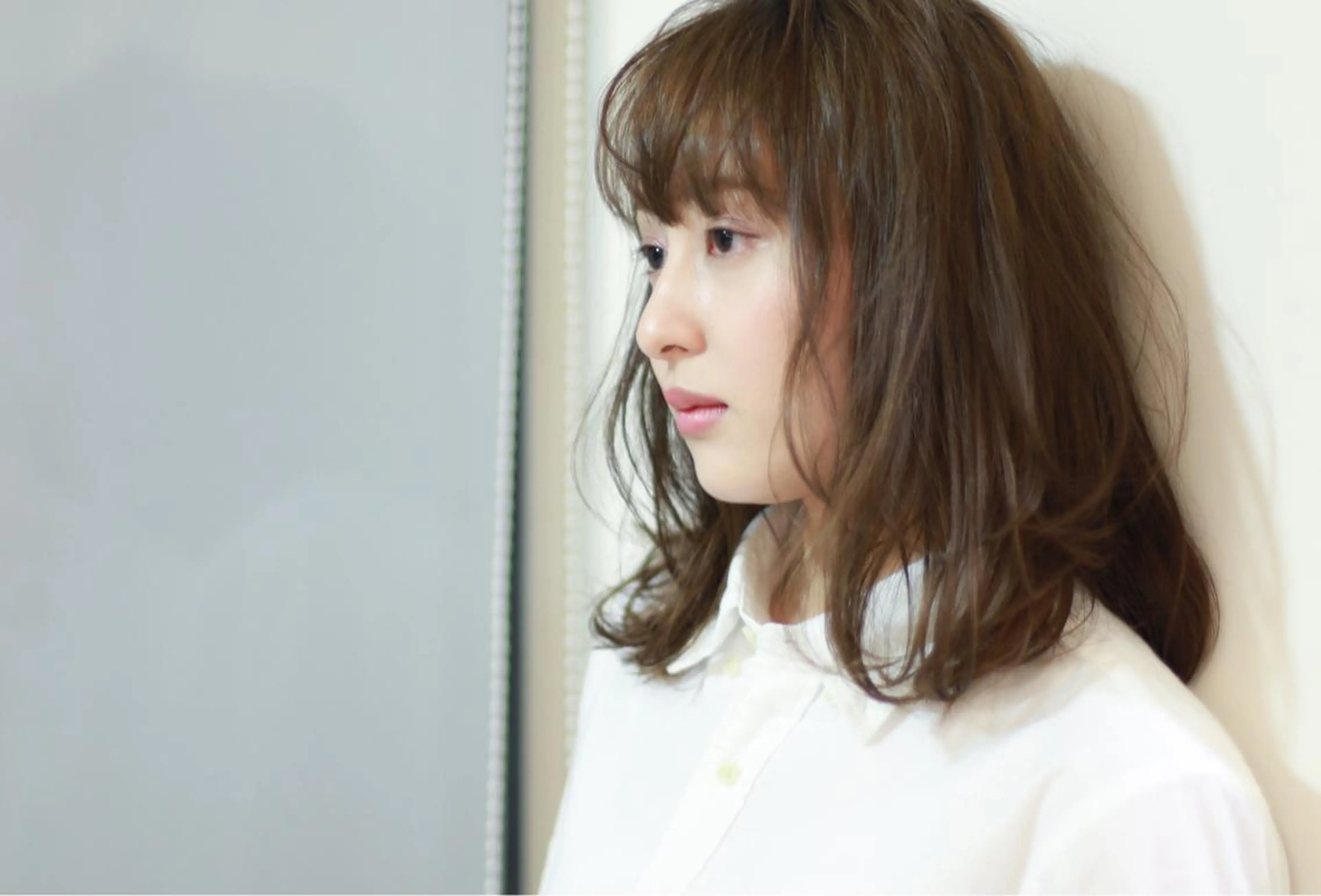 セミロング カラー ベージュカラー 中山 天地のヘアスタイル