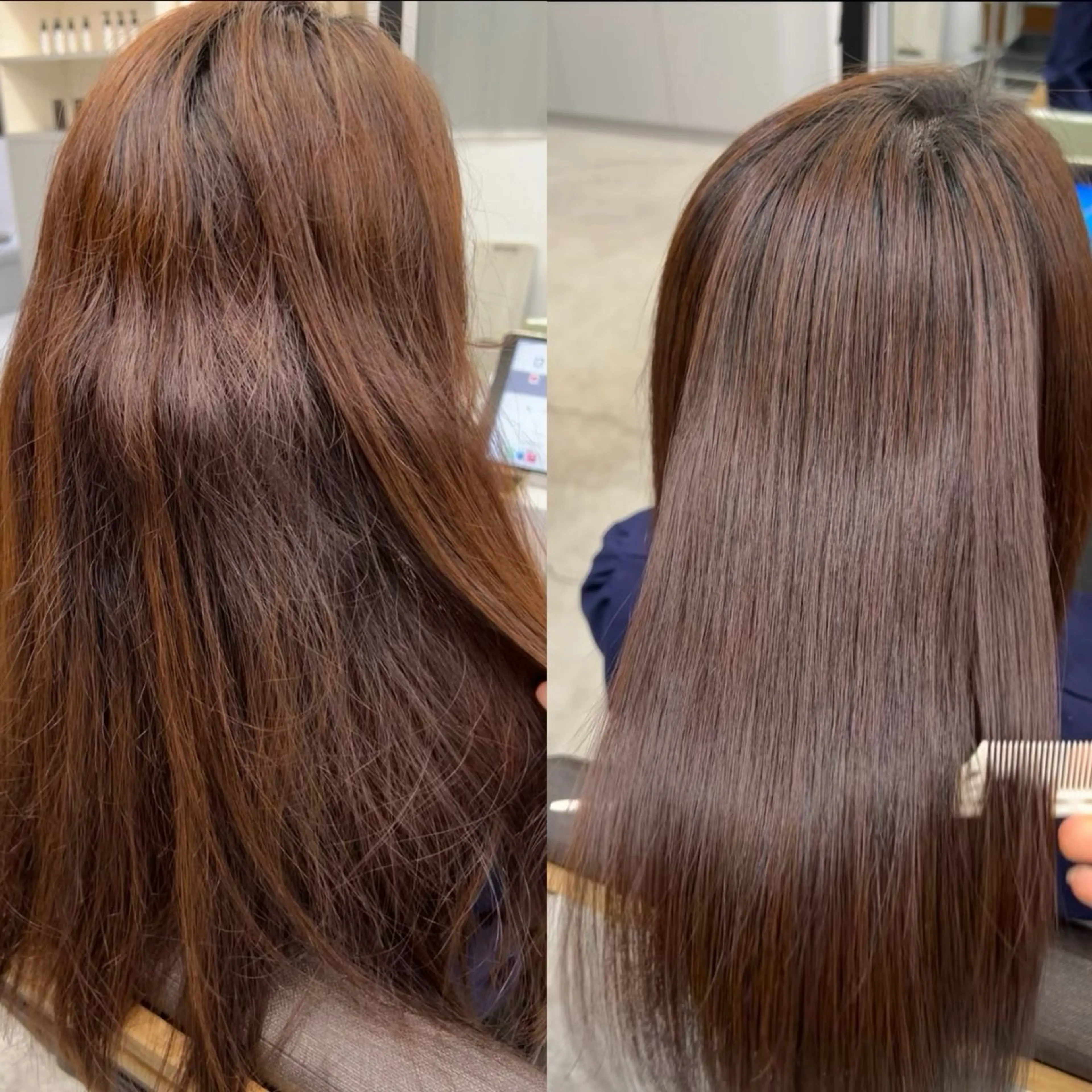 ロング パーマ 縮毛矯正 ハイトーンカラー が絶対可愛い✨泰聖✨のヘアスタイル