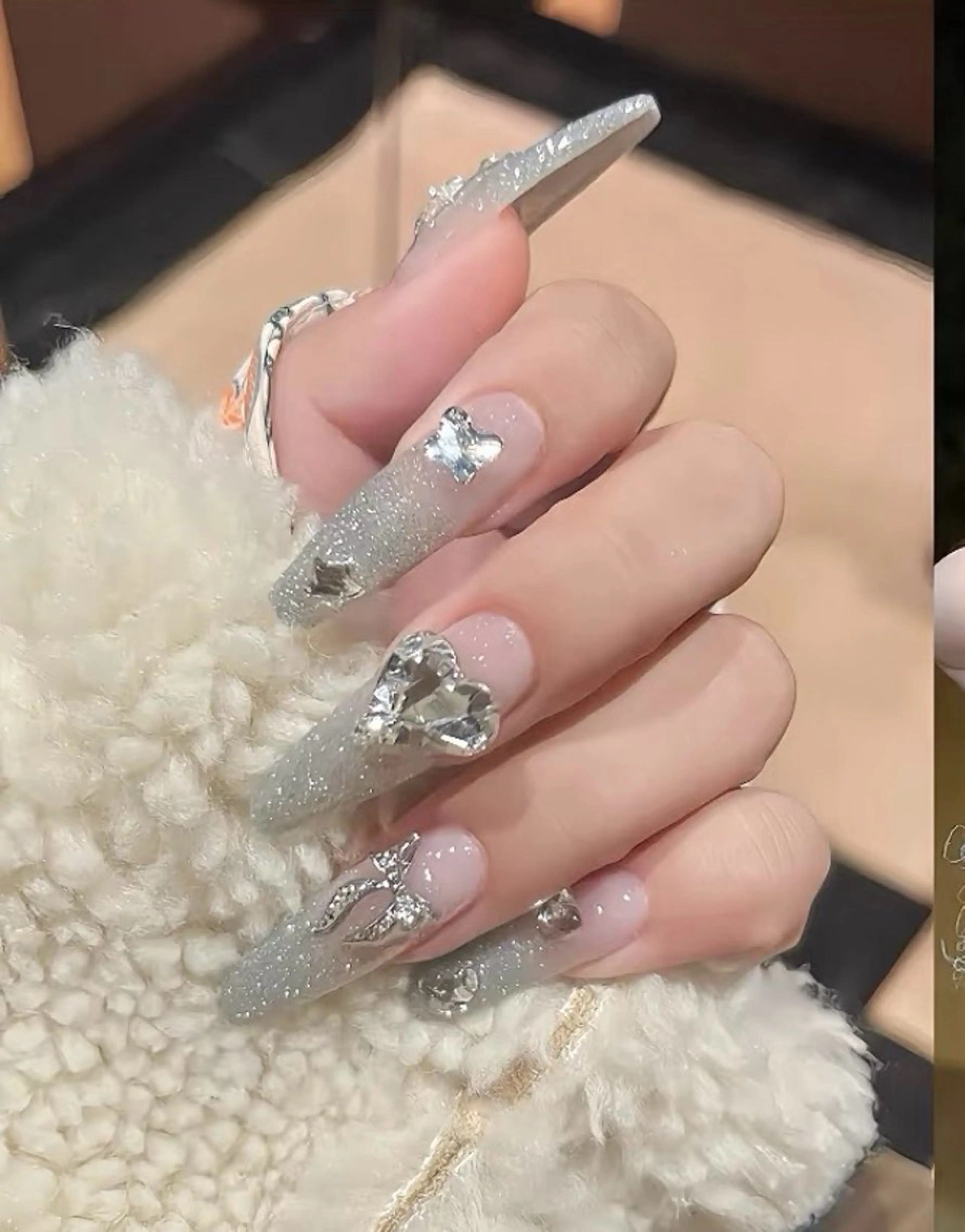 ネイル アートネイル オーロラネイル クリアネイル 長さ出し フレンチネイル best nailのネイルデザイン