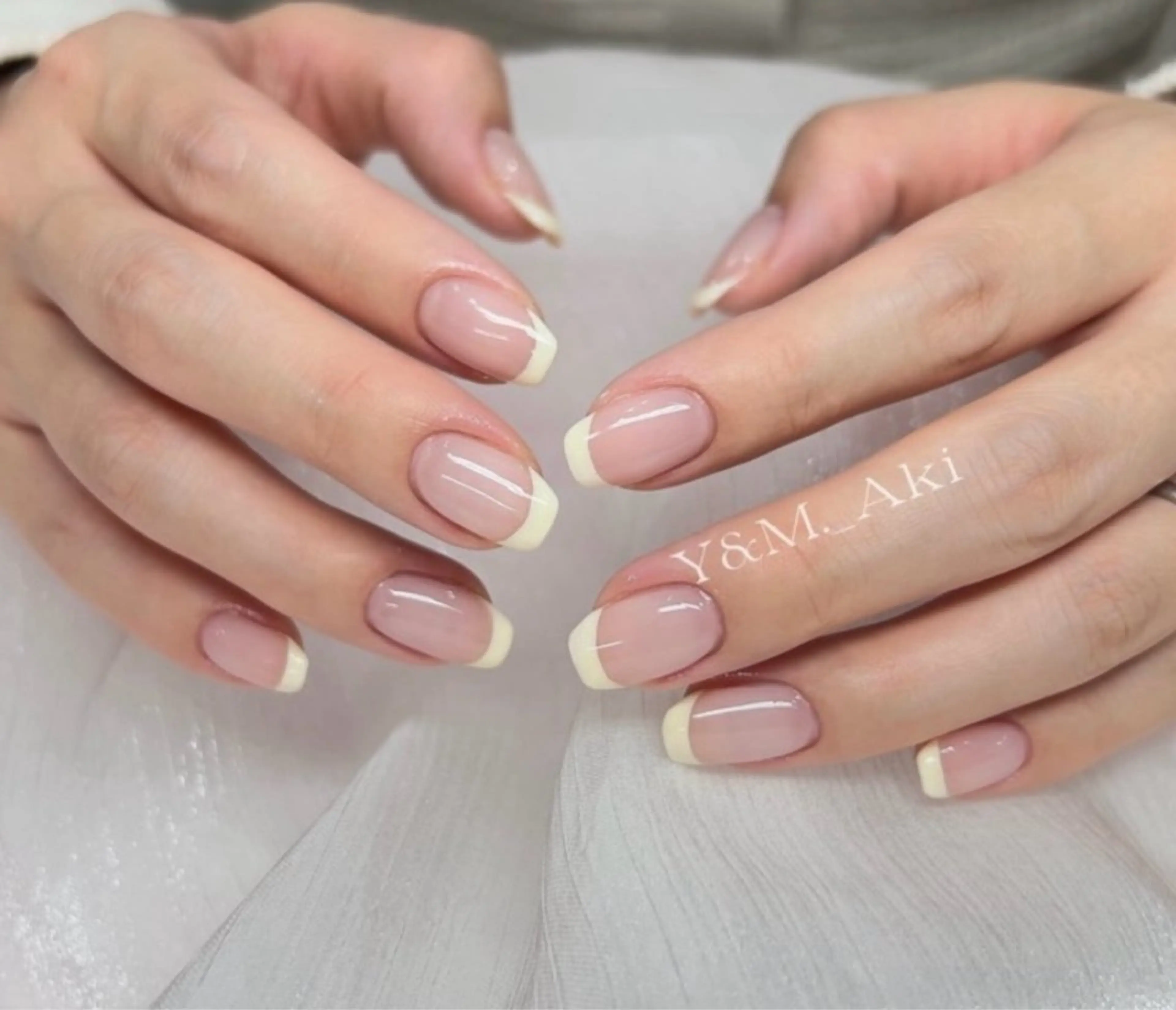 ネイル ハンドネイル Kaka_ パラジェル、長さだしのネイルデザイン