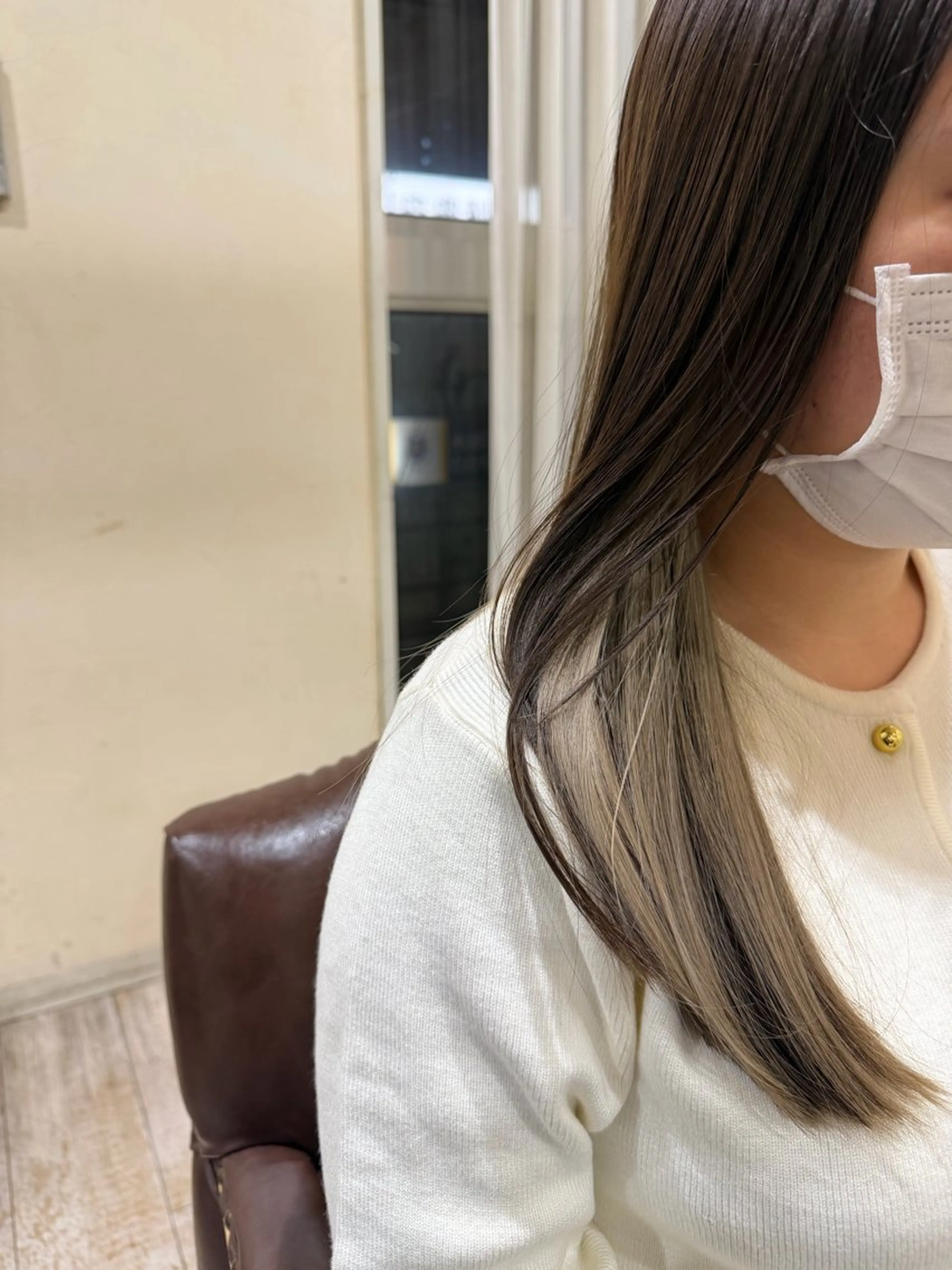 ロング カラー グレージュ インナーカラー ミルクティーグレージュ 髪質改善 カット ヘアカラー トリートメント 新越谷noble店長 松本拓也▶◀*.のヘアスタイル