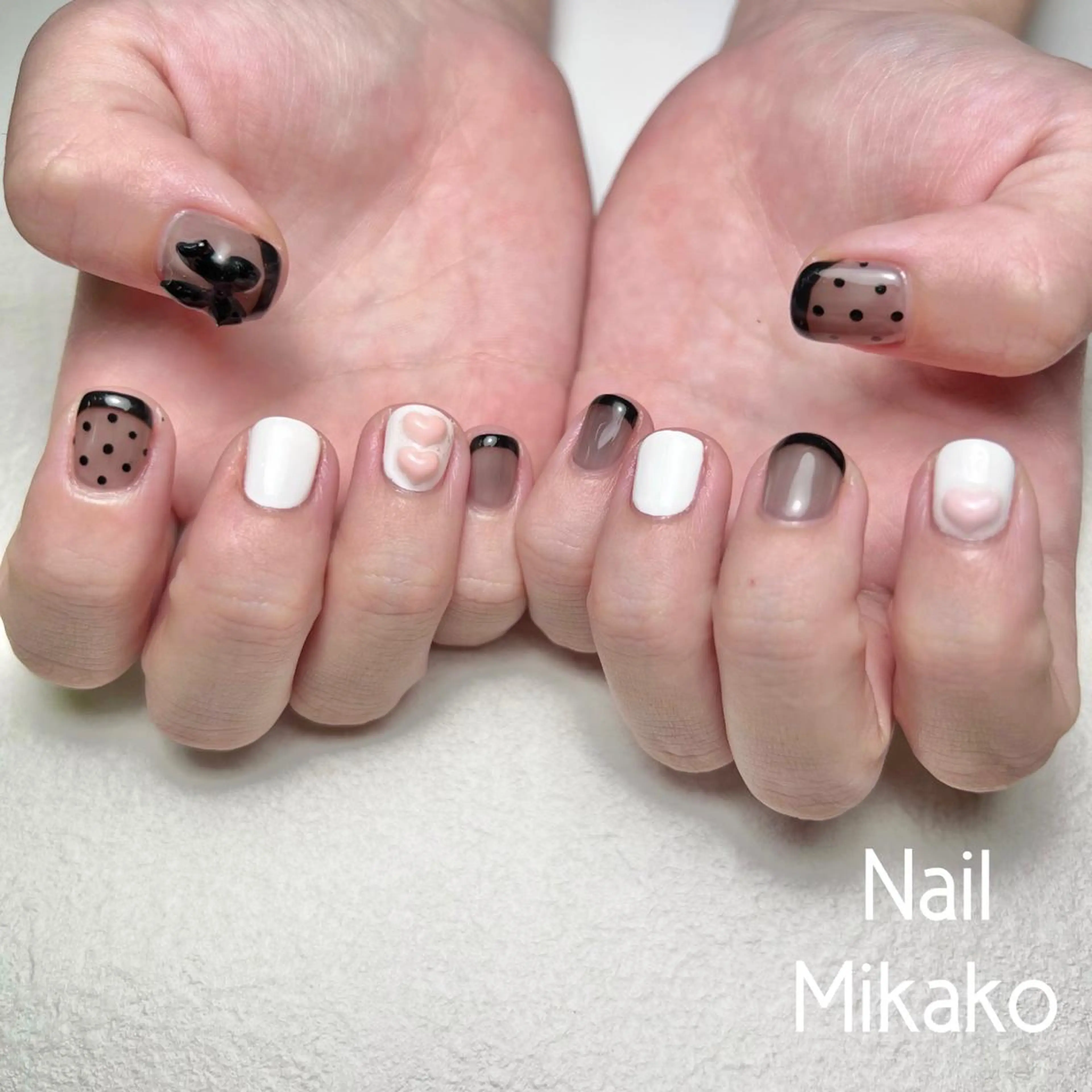 ネイル フレンチネイル ガーリー レース 持ち込み Nail Mikakoのネイルデザイン