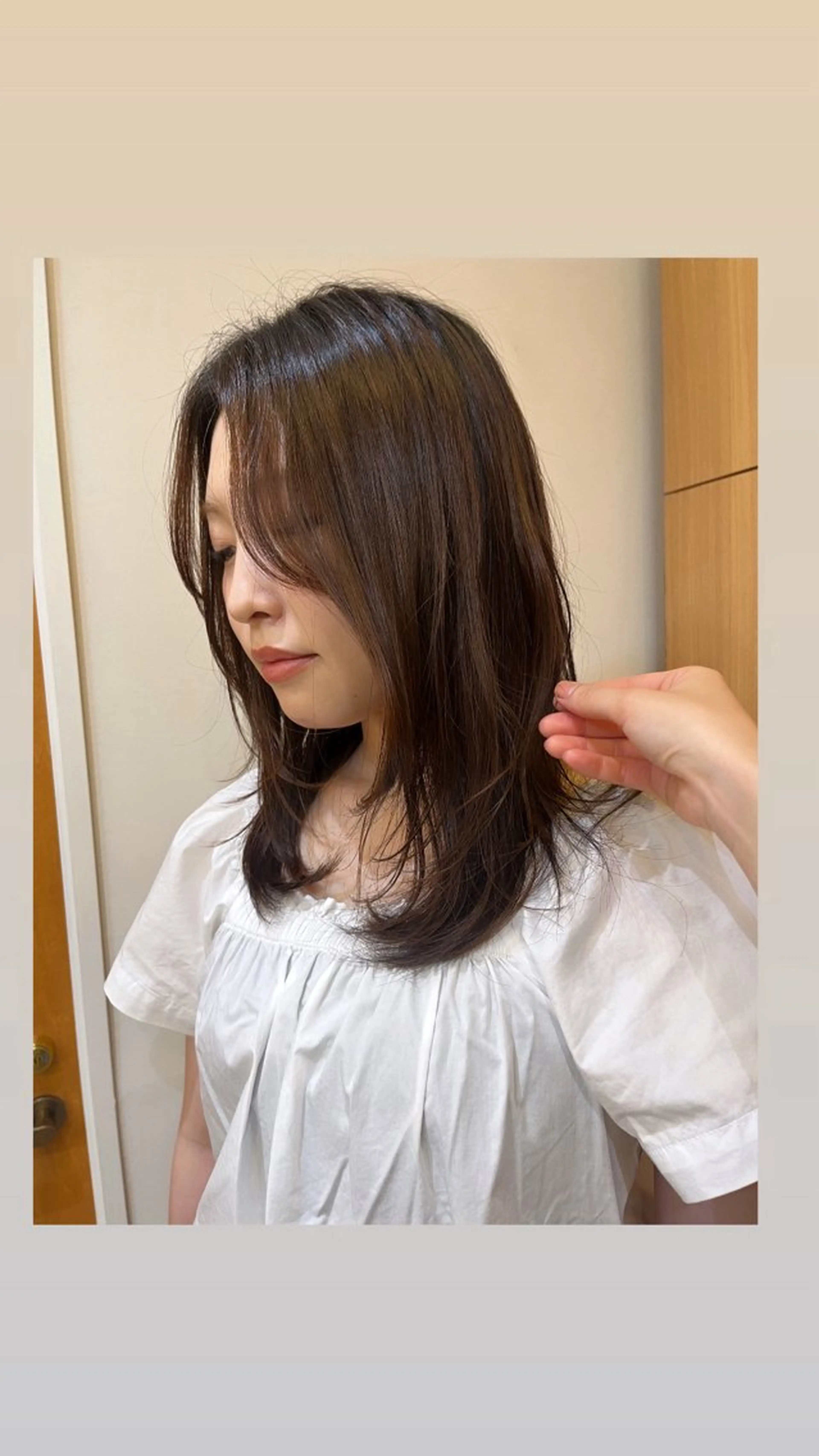 セミロング 宇佐美/ボブ／ 顔まわりレイヤーのヘアスタイル