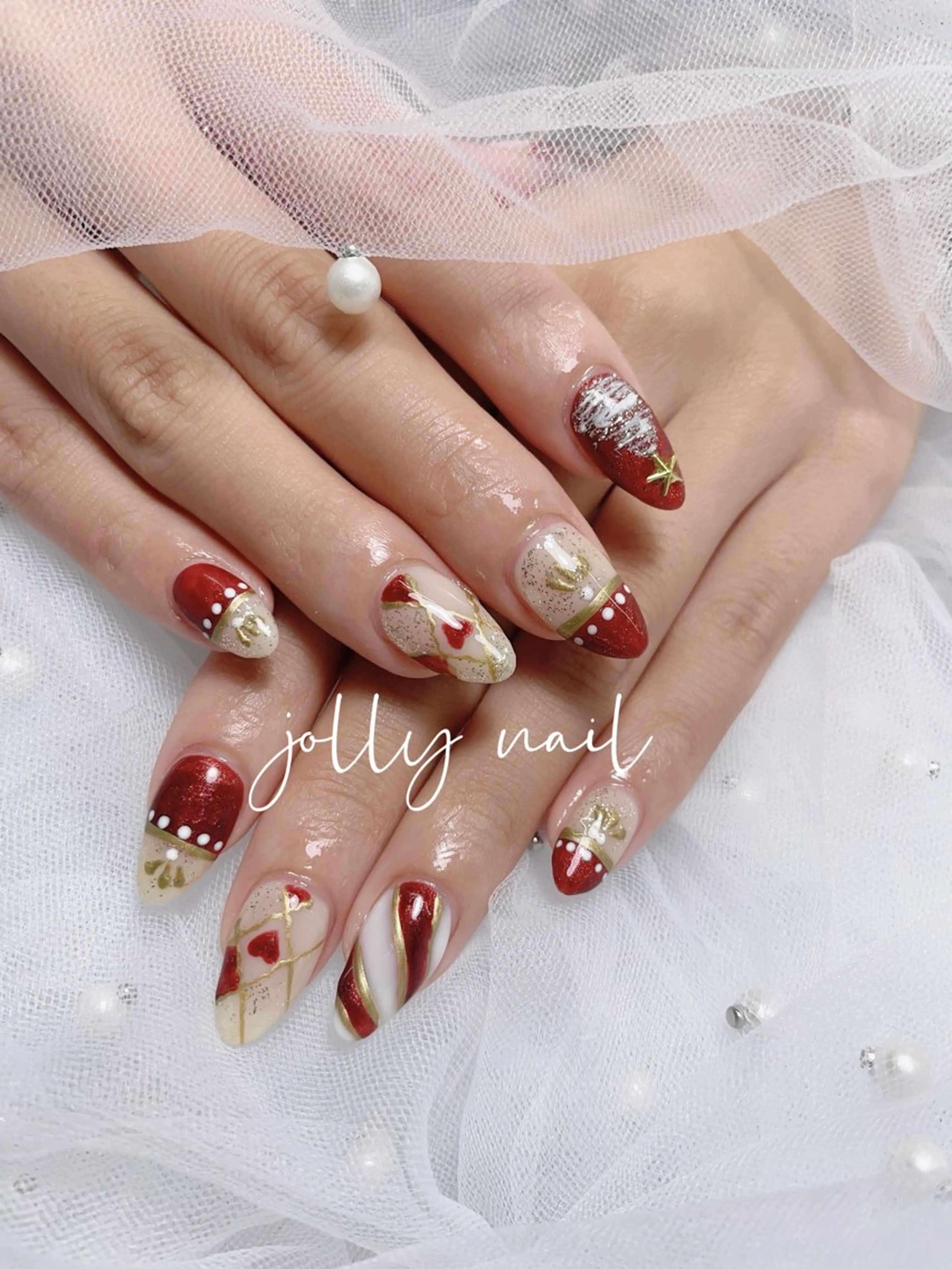 ネイル ハンドネイル Meri💅ジェル& チップ長さだし専門のネイルデザイン