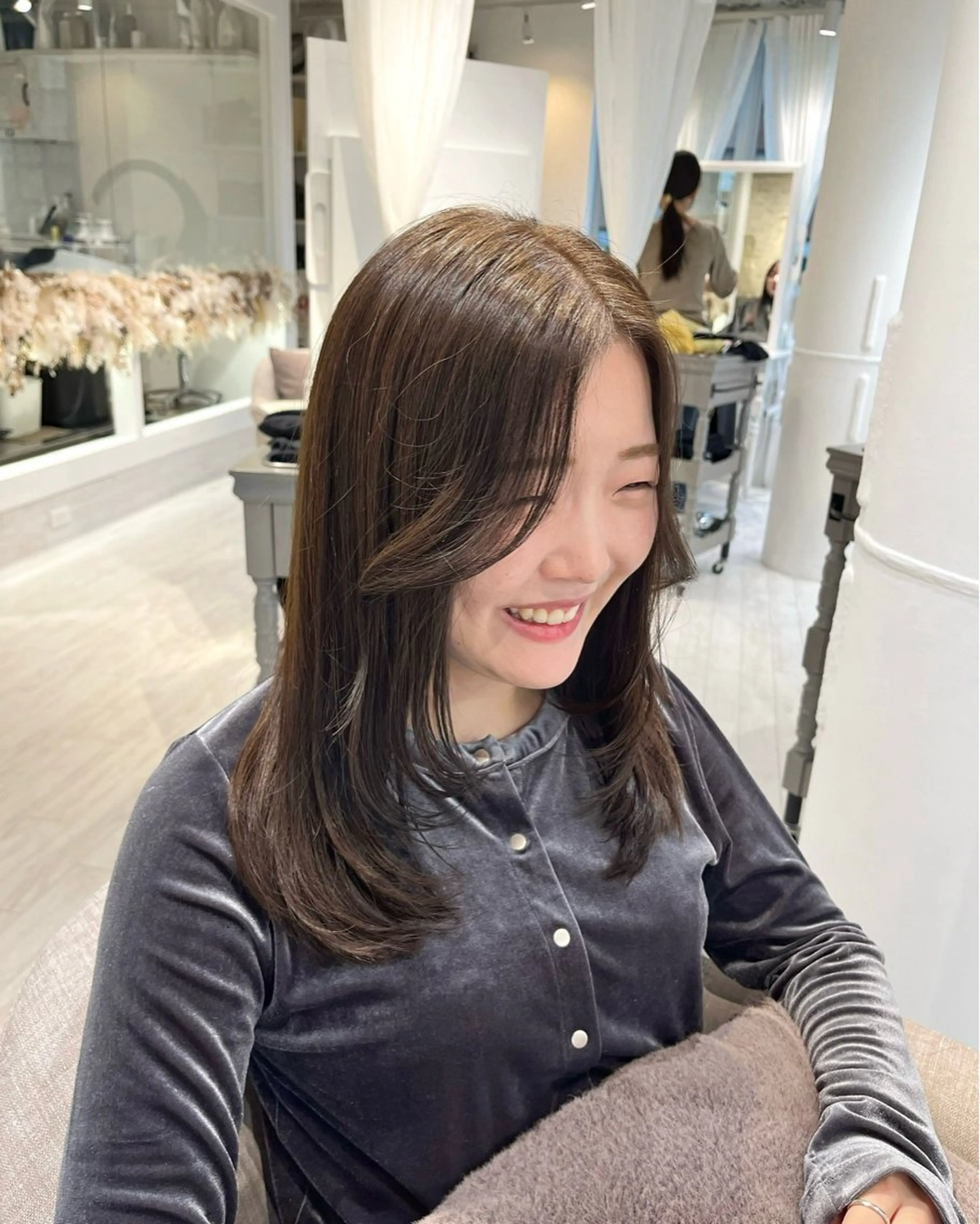 セミロング レイヤーカット ボブ/レイヤー/ 茉莉花のヘアスタイル