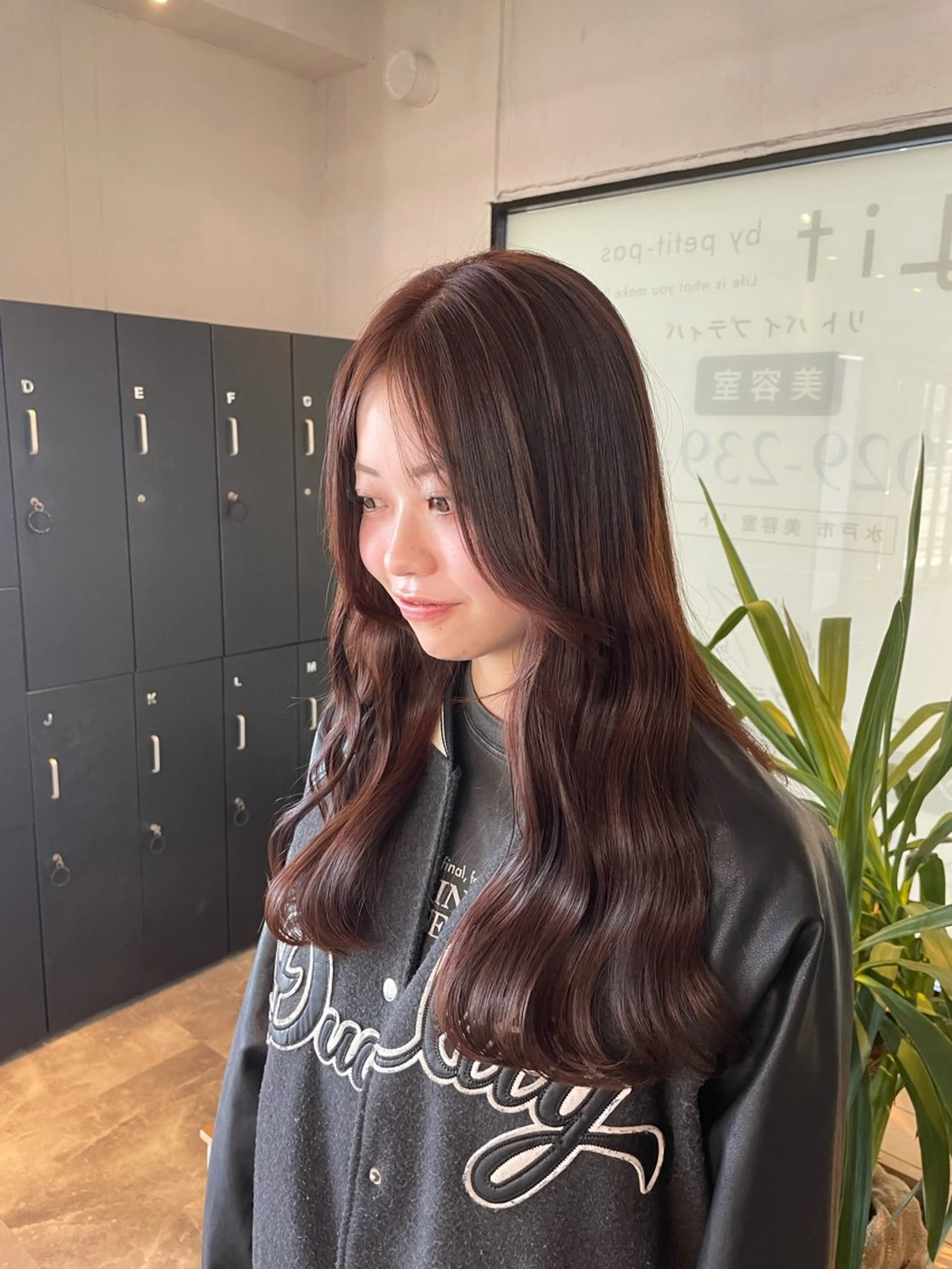 ロング オレンジブラウン カット ヘアカラー 🧋ミルクティーカラ ー🧋特化小林拓登のヘアスタイル