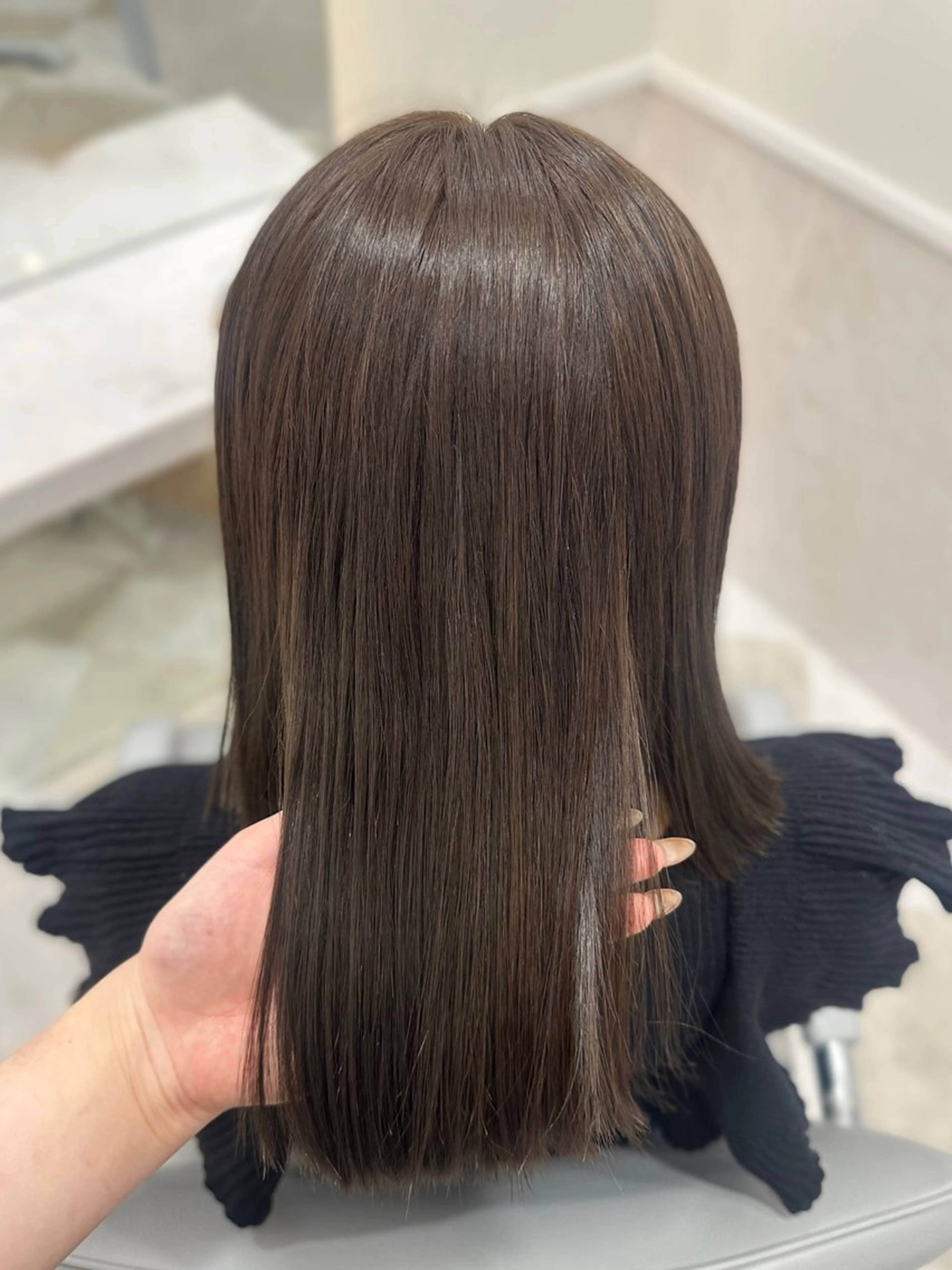 ミディアム カラー ヘアカラー 🎀ちゃんりお🎀 /ブリーチなしカラーのヘアスタイル