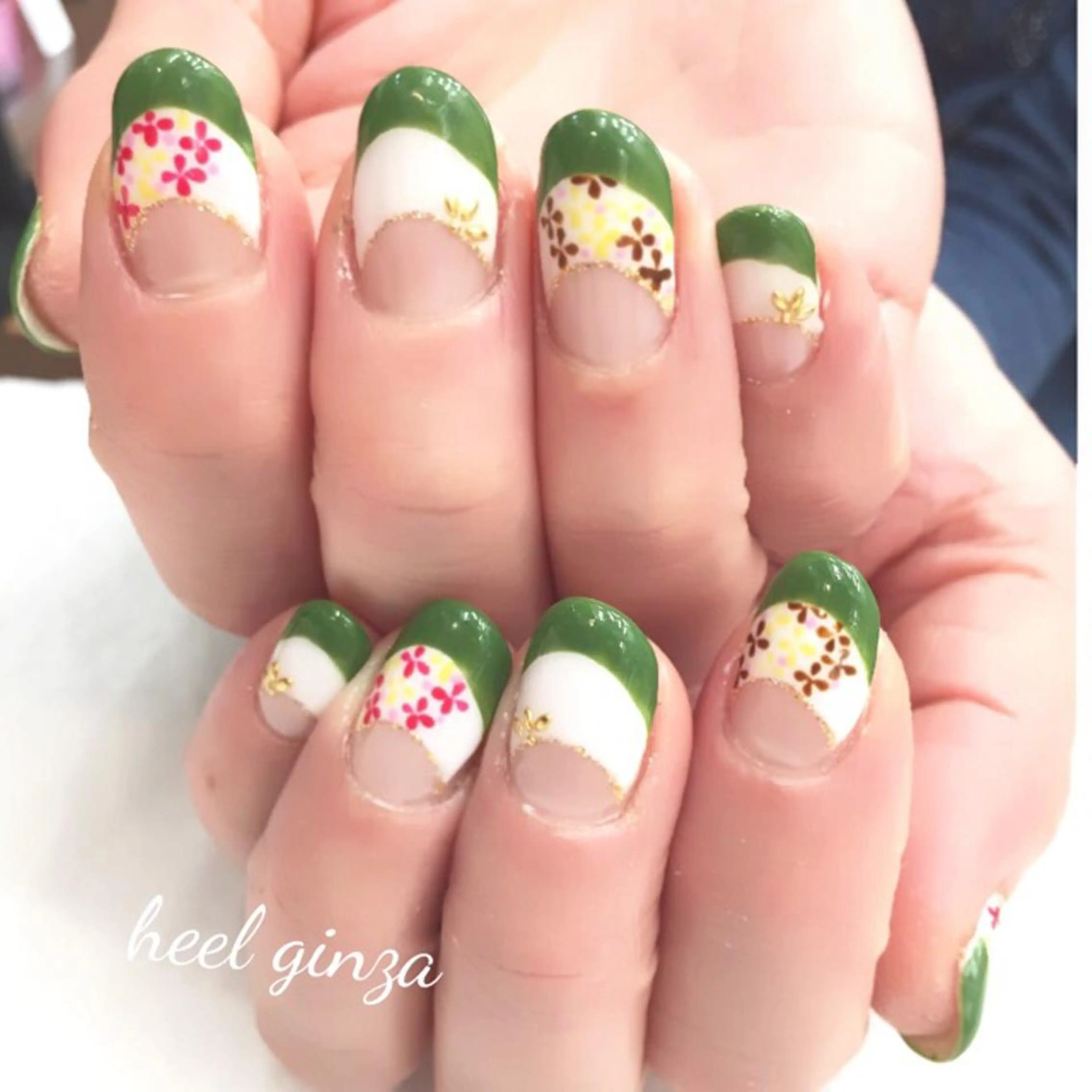 ネイル ダブルフレンチ フレンチネイル miel nailのネイルデザイン