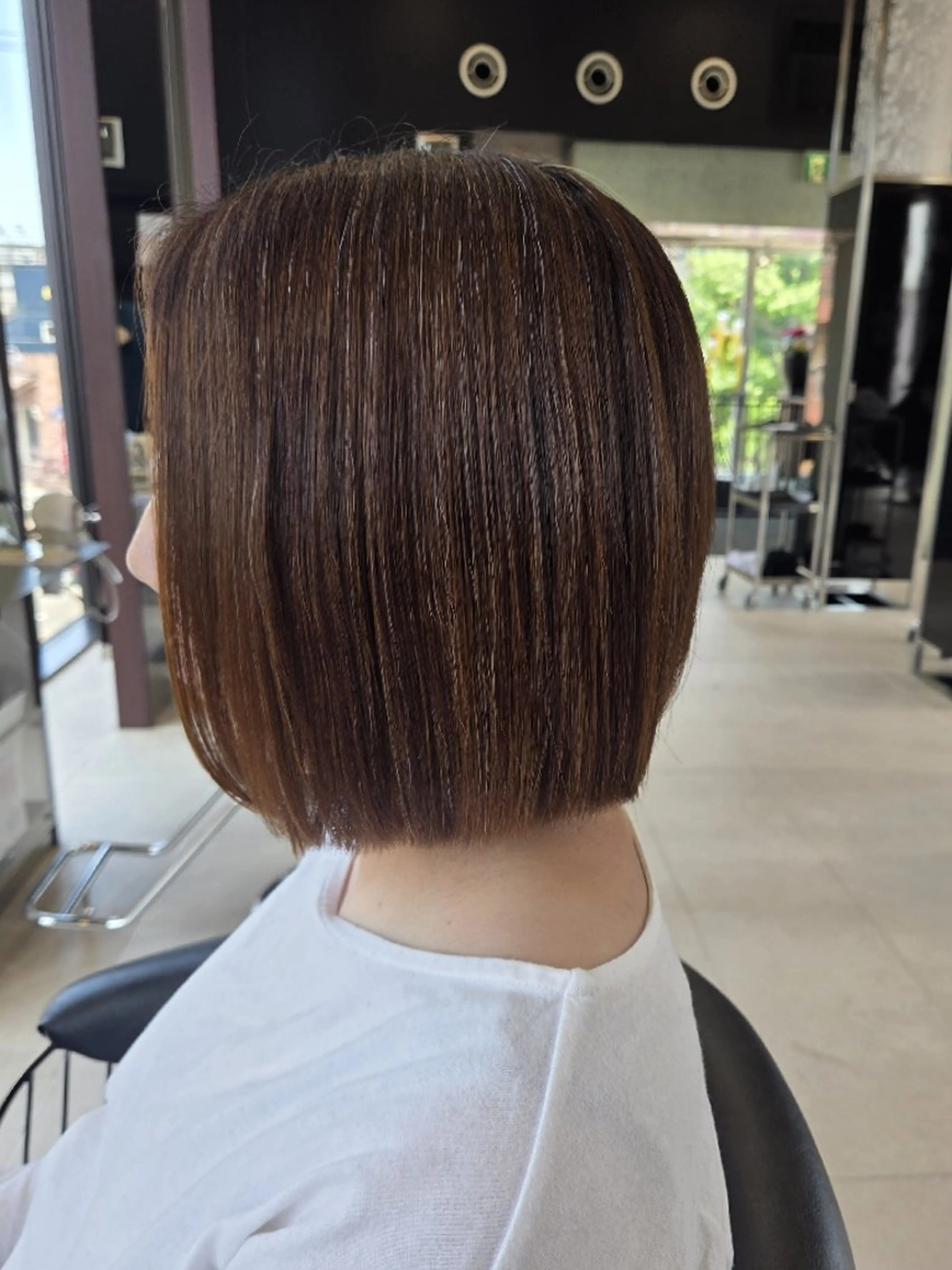 ミディアム 切りっぱなしボブ ボブ 宮西 龍心のヘアスタイル
