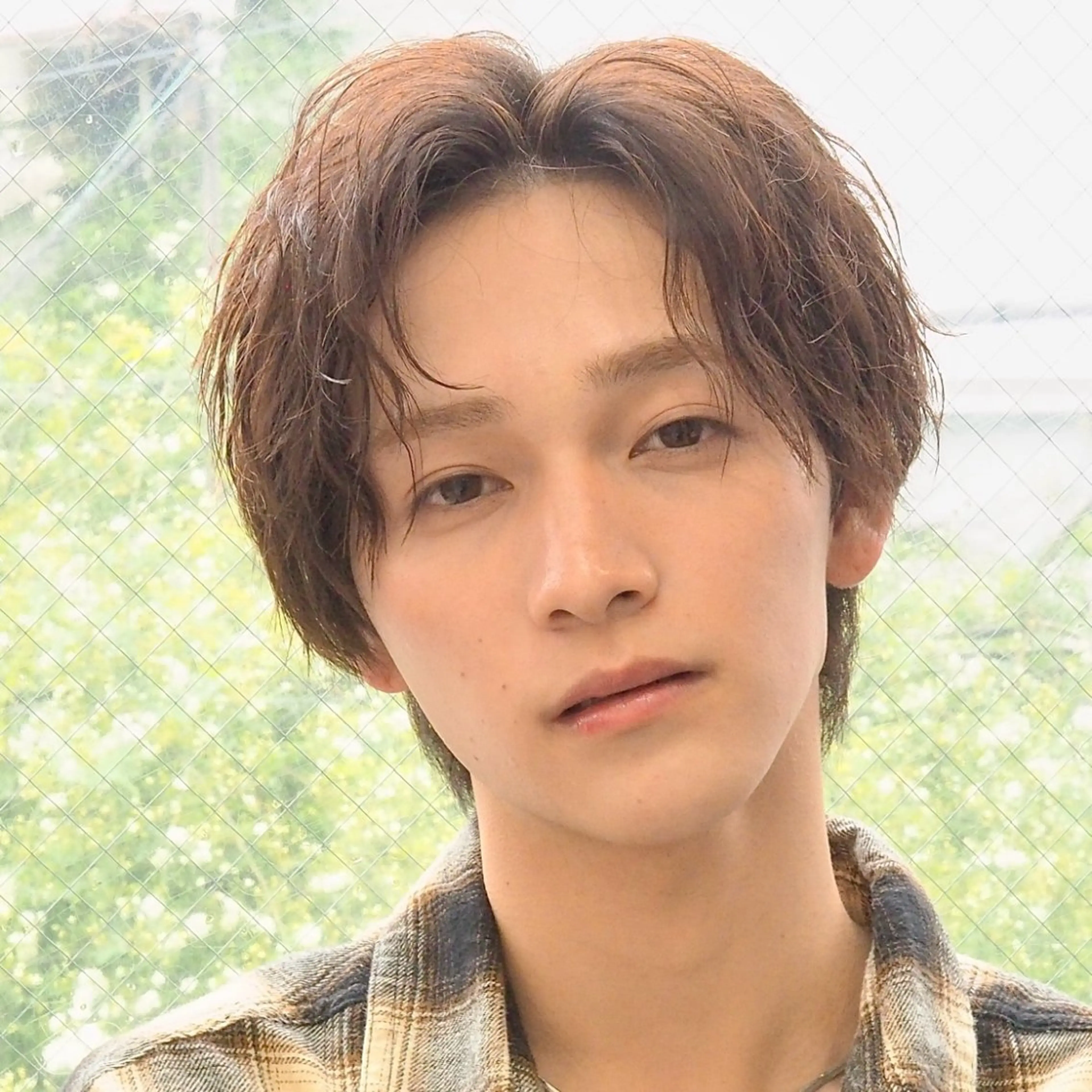 ショート パーマ メンズ アップバング センターパート コンマヘア メンズ韓国風 メンズパーマ カット パーマ トリートメント 【メンズヘア】 原宿/Kasumiのヘアスタイル