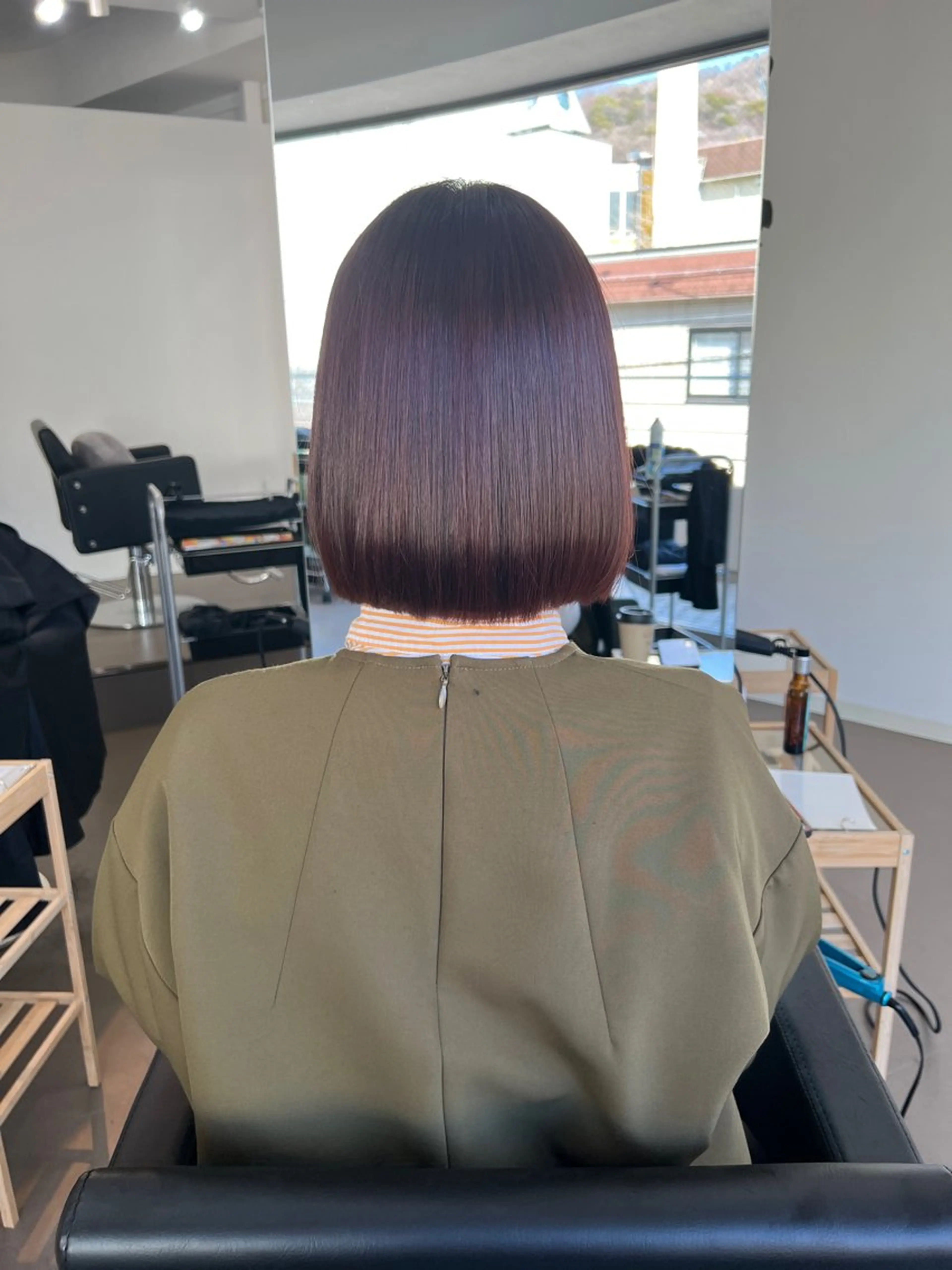 ショート カラー 透明感カラー ボブ 神戸ボブ✂️ ioe三宮/田 伸佳のヘアスタイル