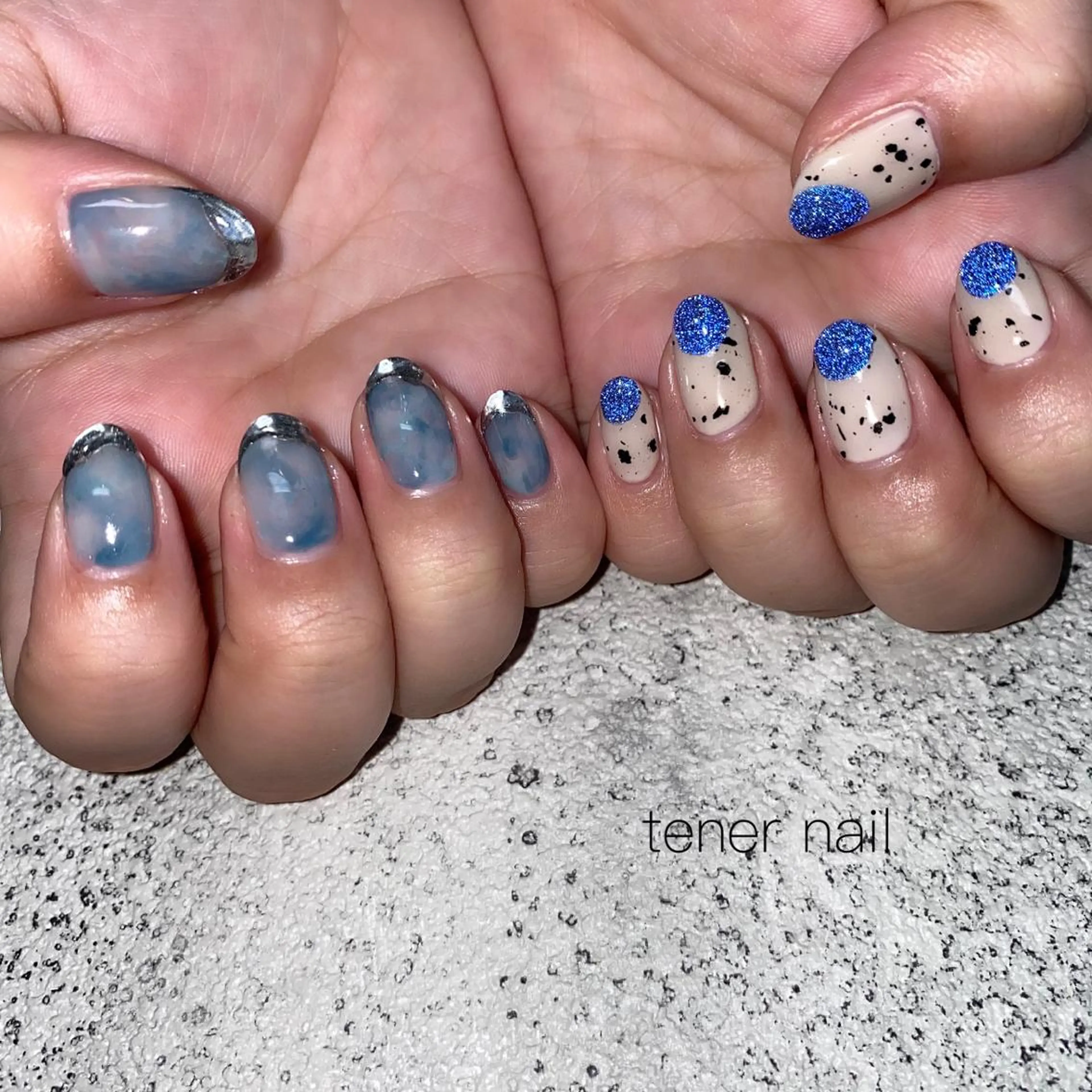 ネイル フラッシュネイル ラメ(グリッター) テネルネイル tener nailのネイルデザイン