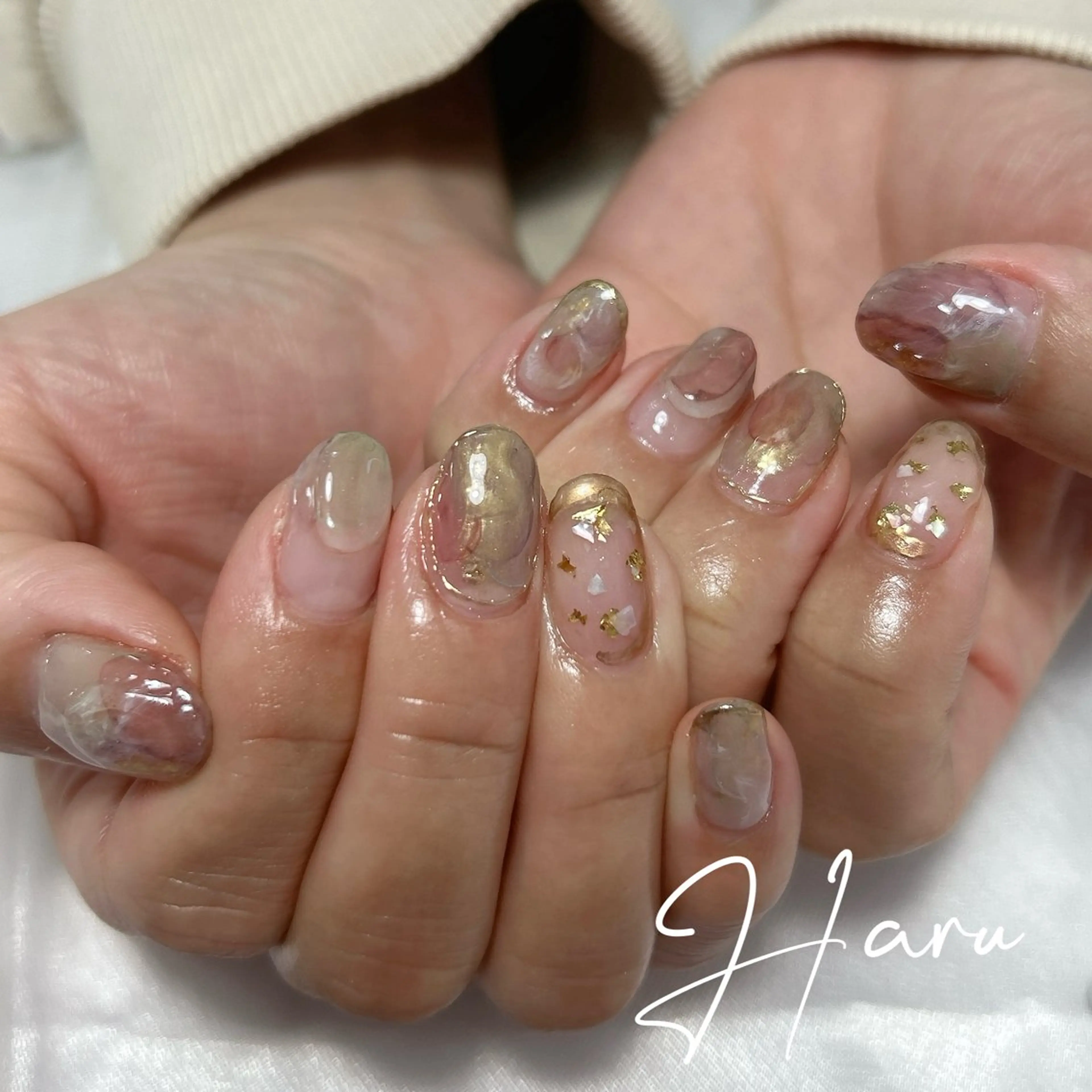 ネイル アートネイル 春ネイル Haru .mのネイルデザイン