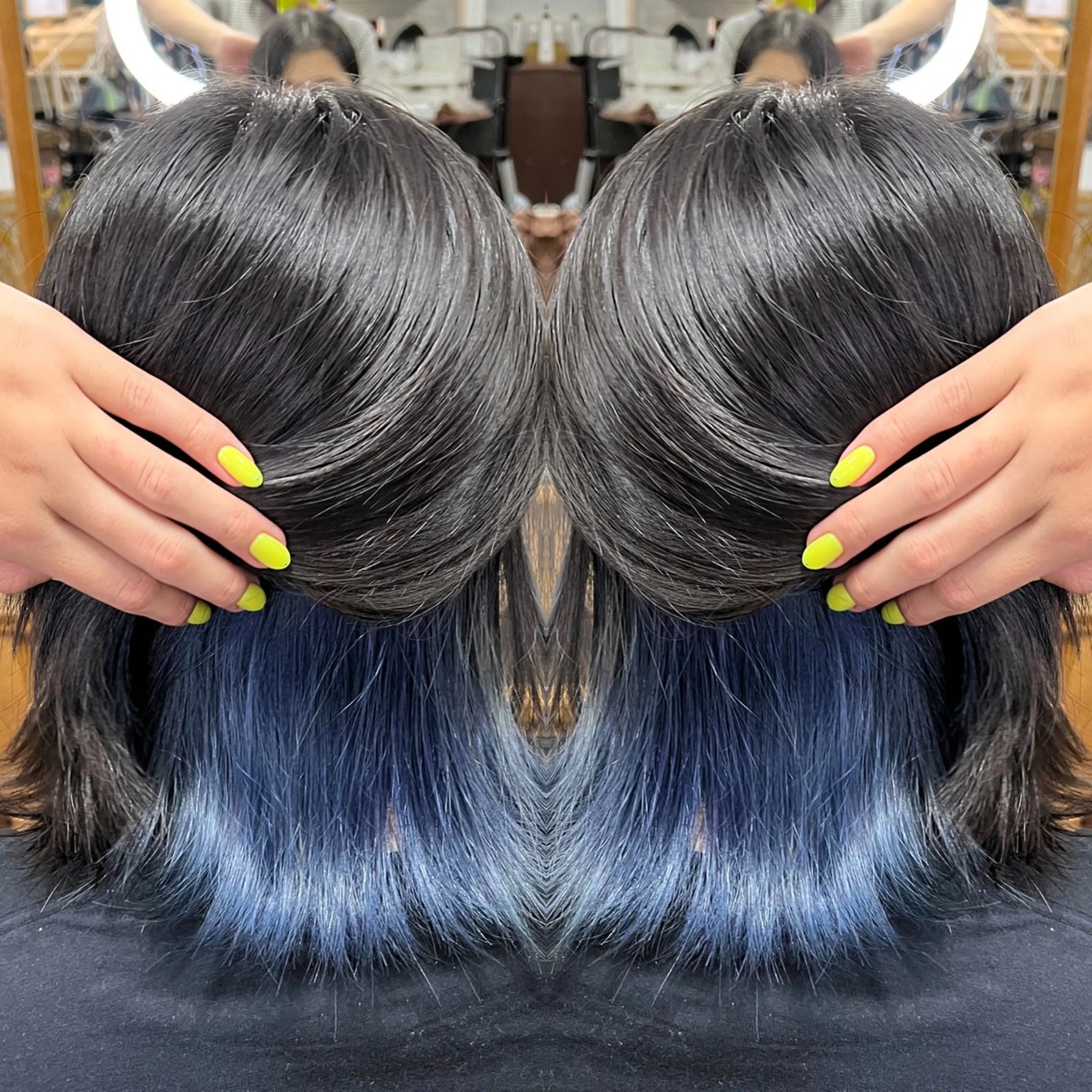 セミロング カラー ハイライト/レイヤー /ハイトーン/AOIのヘアスタイル